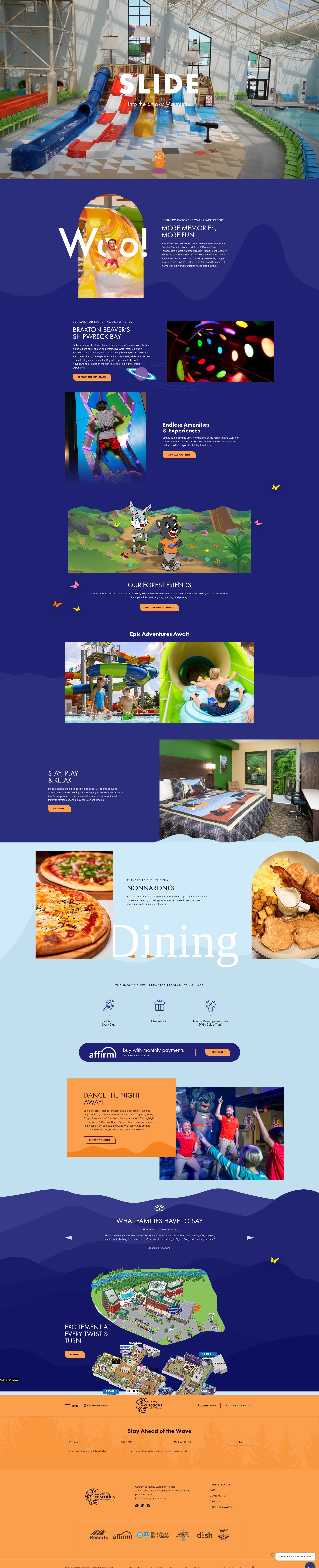 Screenshot of countrycascades.com