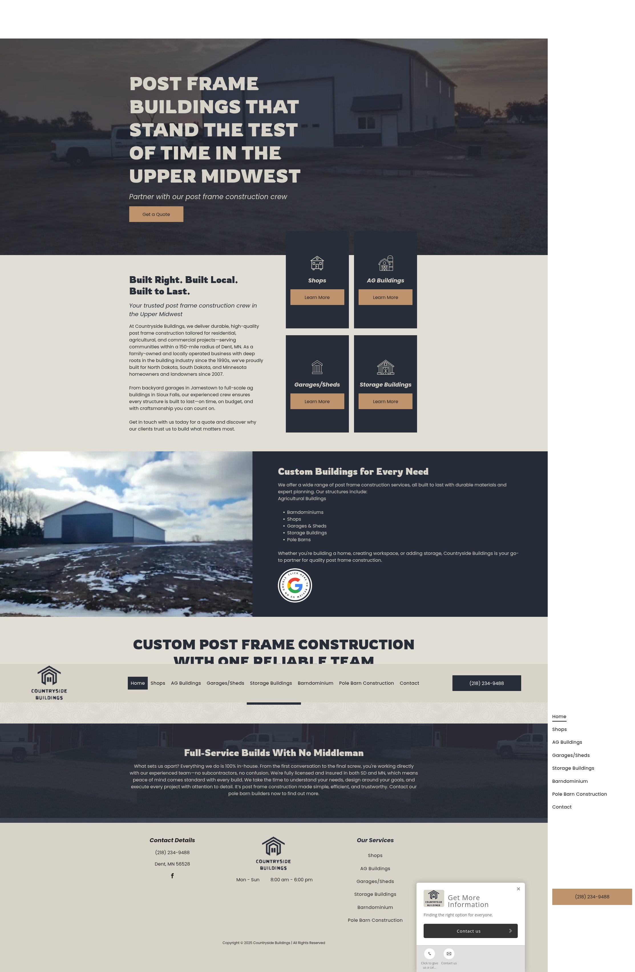 Screenshot of countrysidebuildingsmn.com