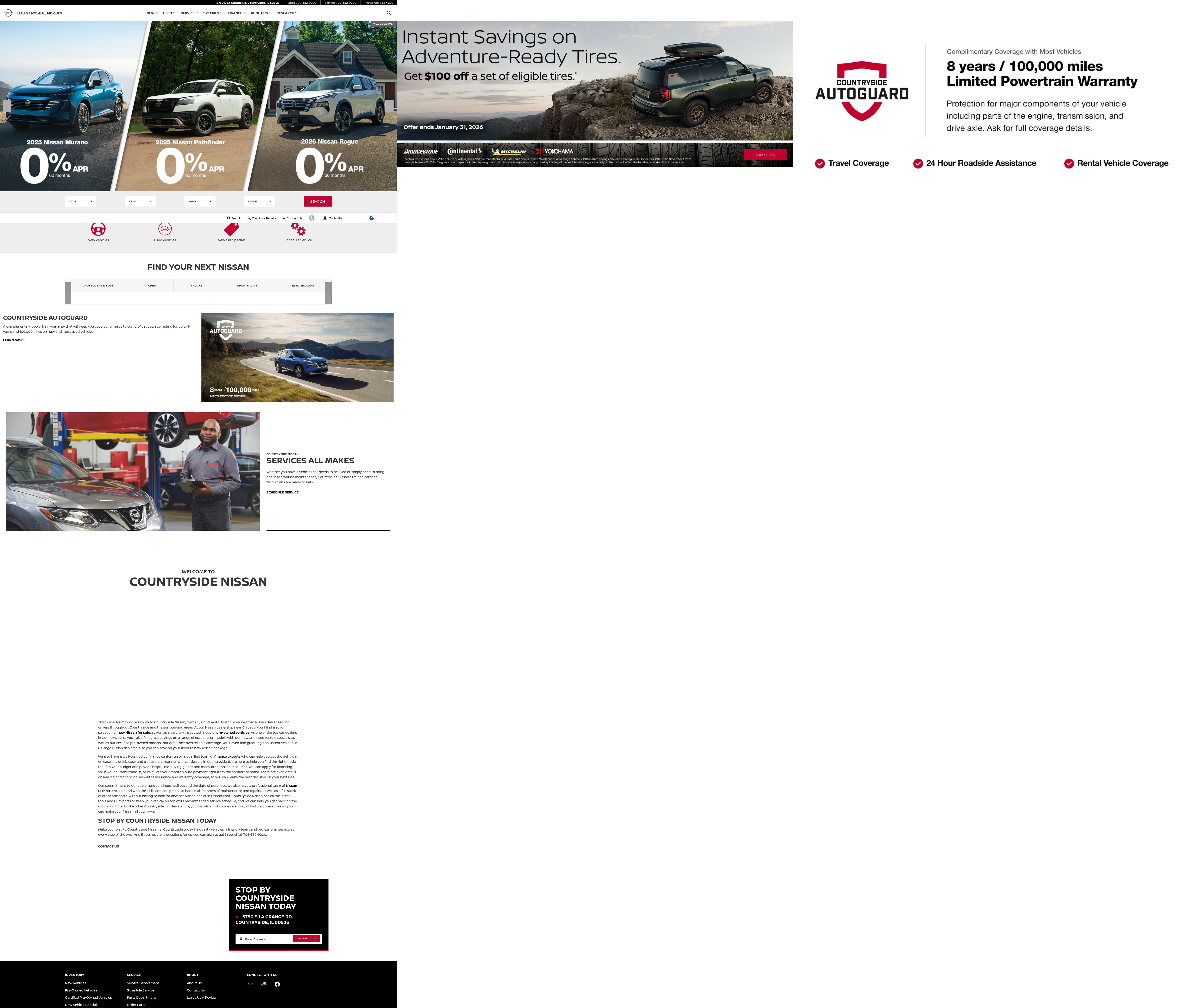 Screenshot of countrysidenissan.com