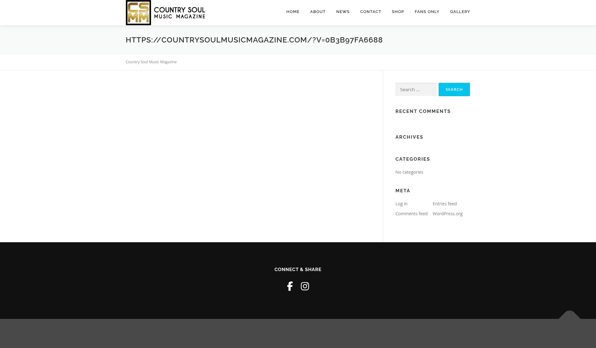 Screenshot of countrysoulmusicmagazine.com