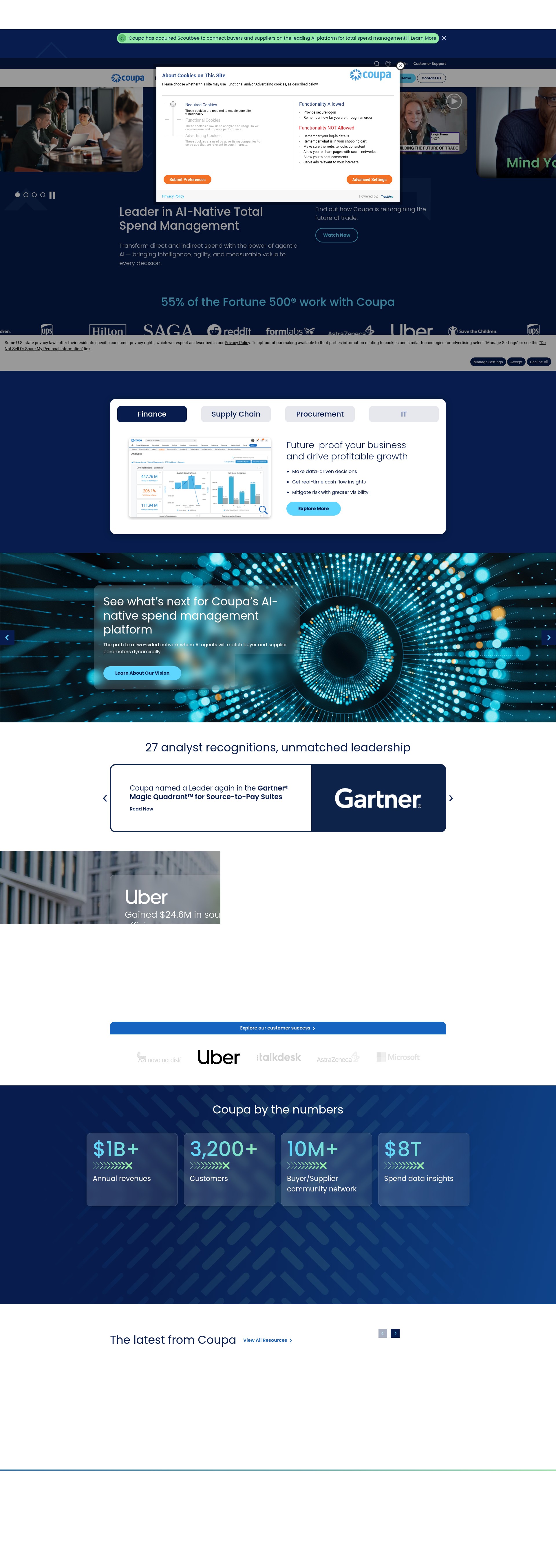 Screenshot of coupa.com