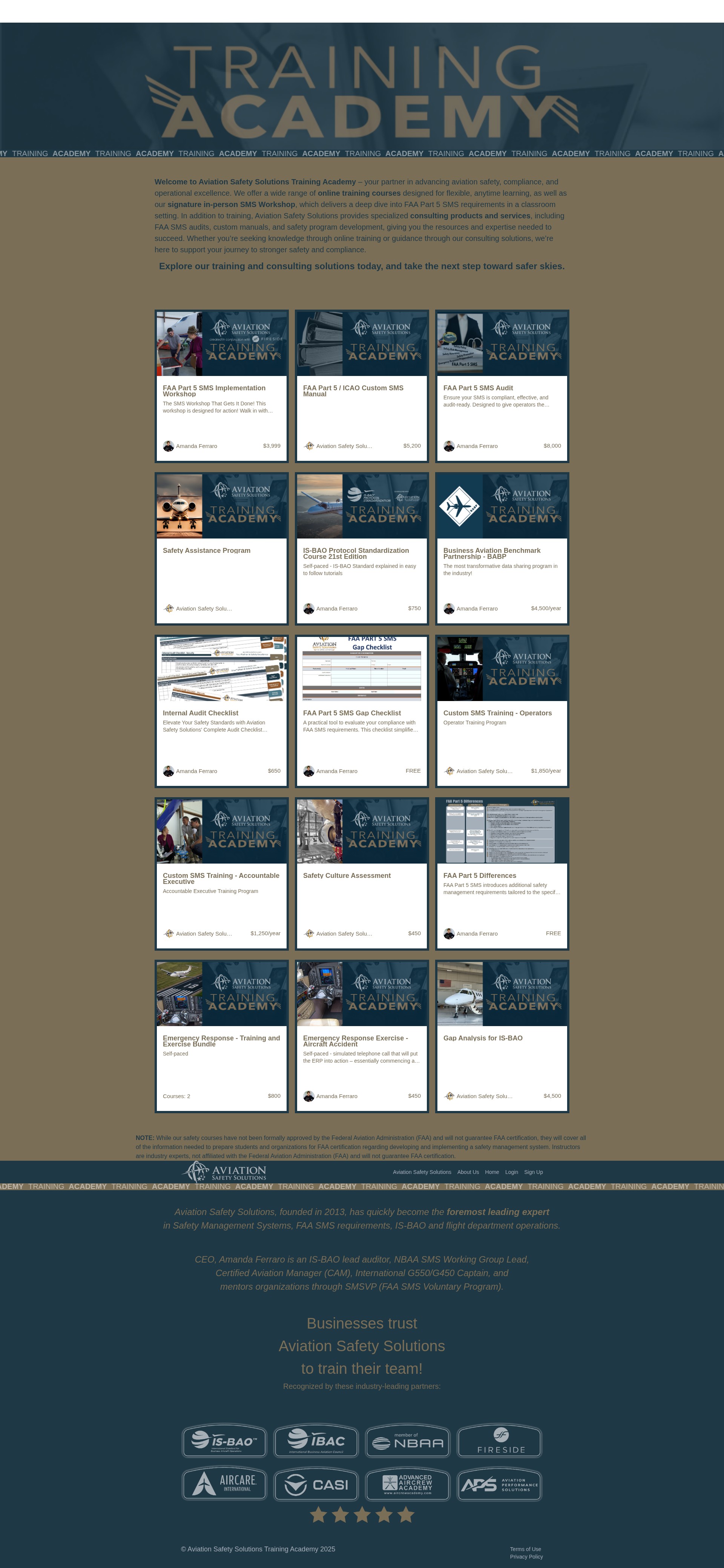 Screenshot of courses.avsafetysolutions.com