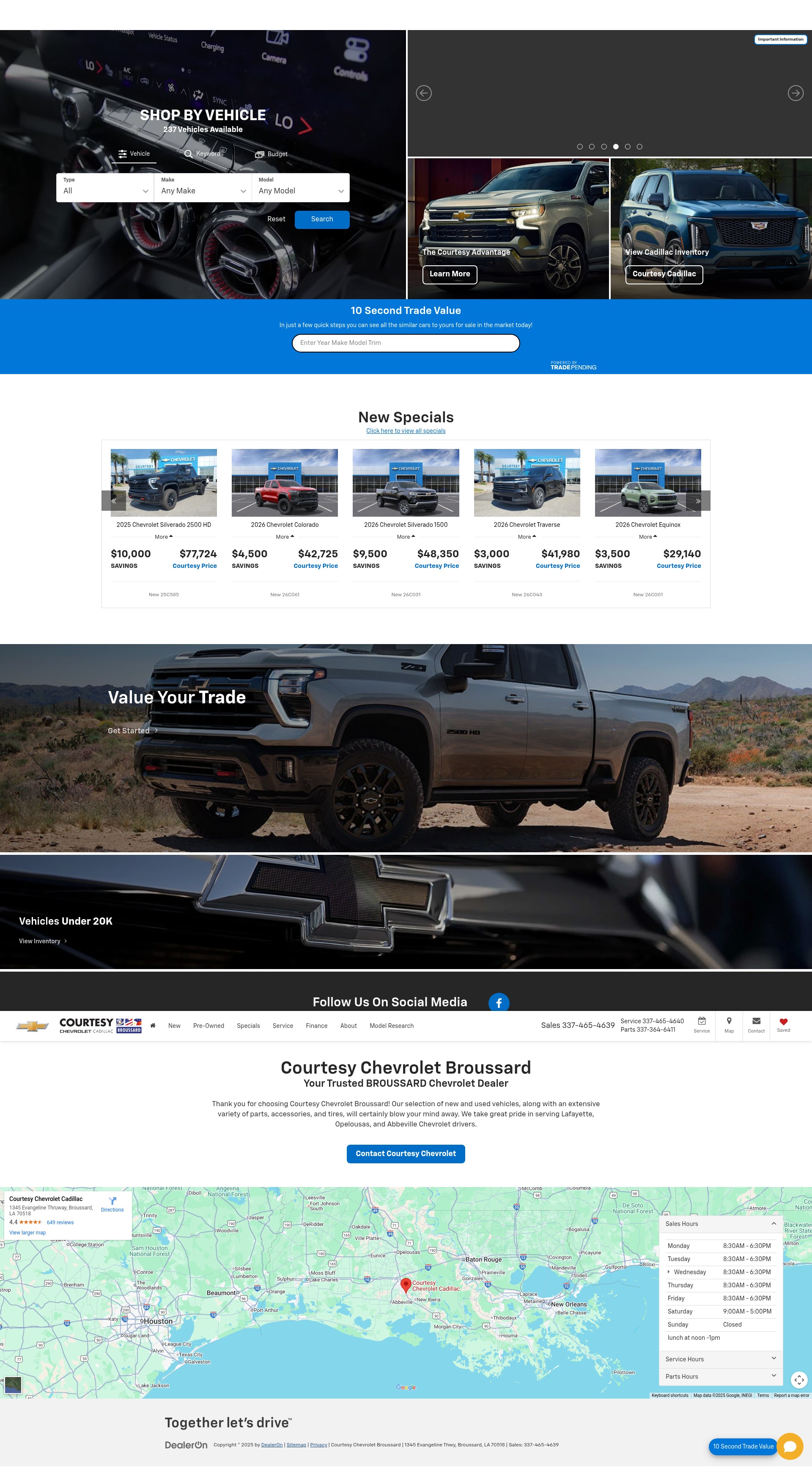 Screenshot of courtesybroussard.com