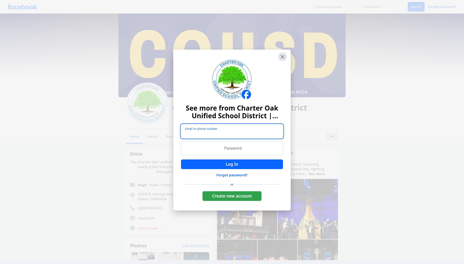 Screenshot of cousd.net