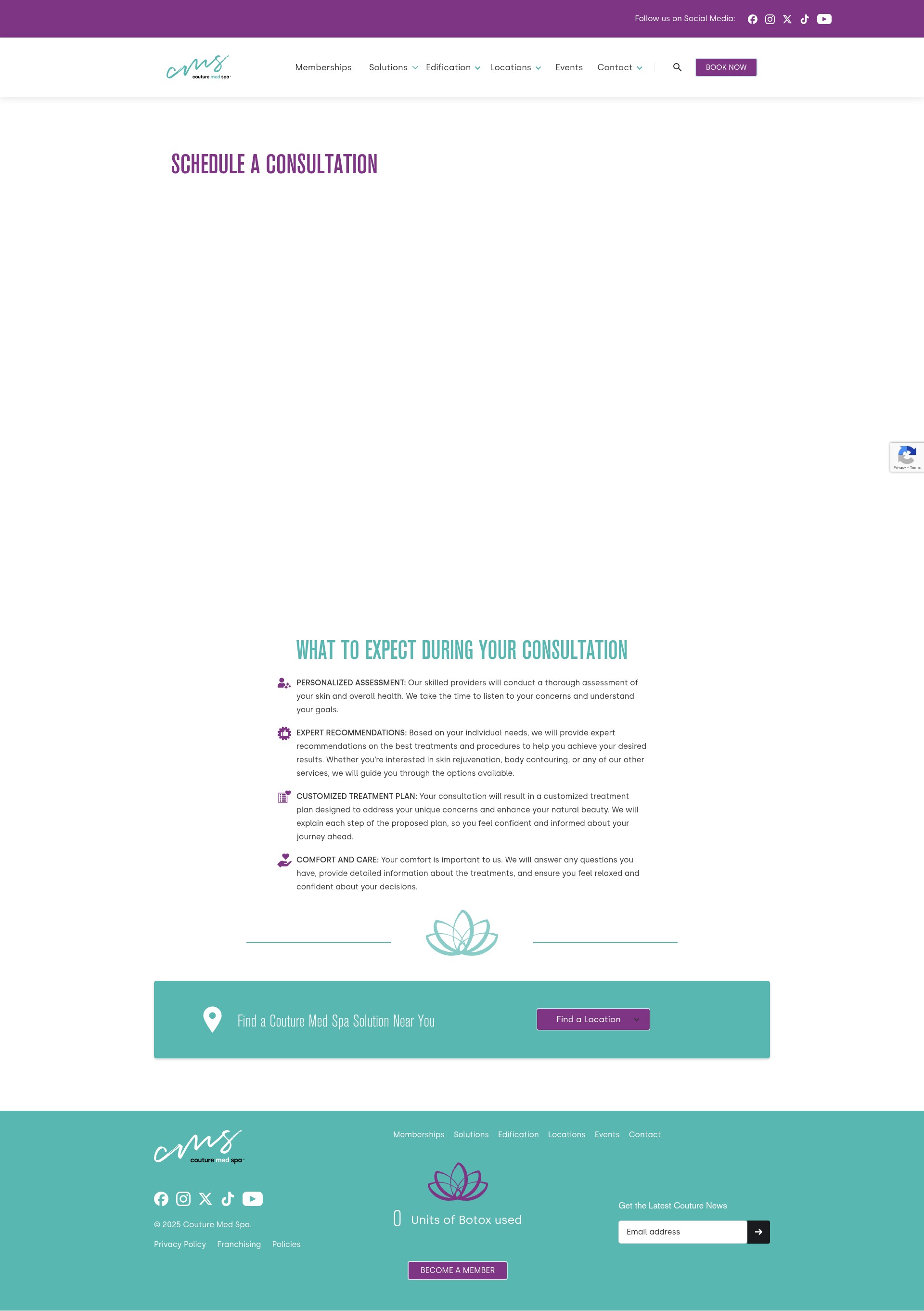 Screenshot of couturemedspa.com