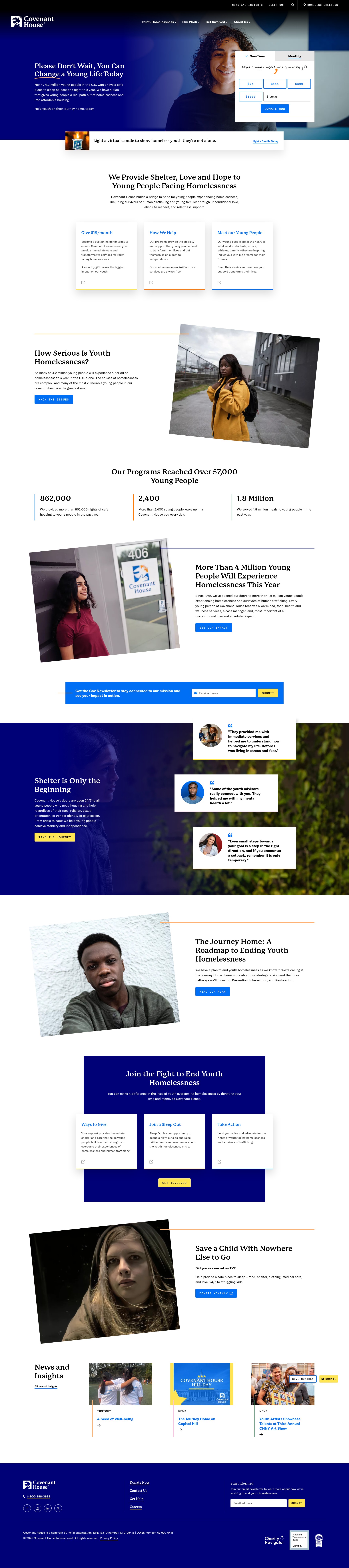 Screenshot of covenanthouse.org
