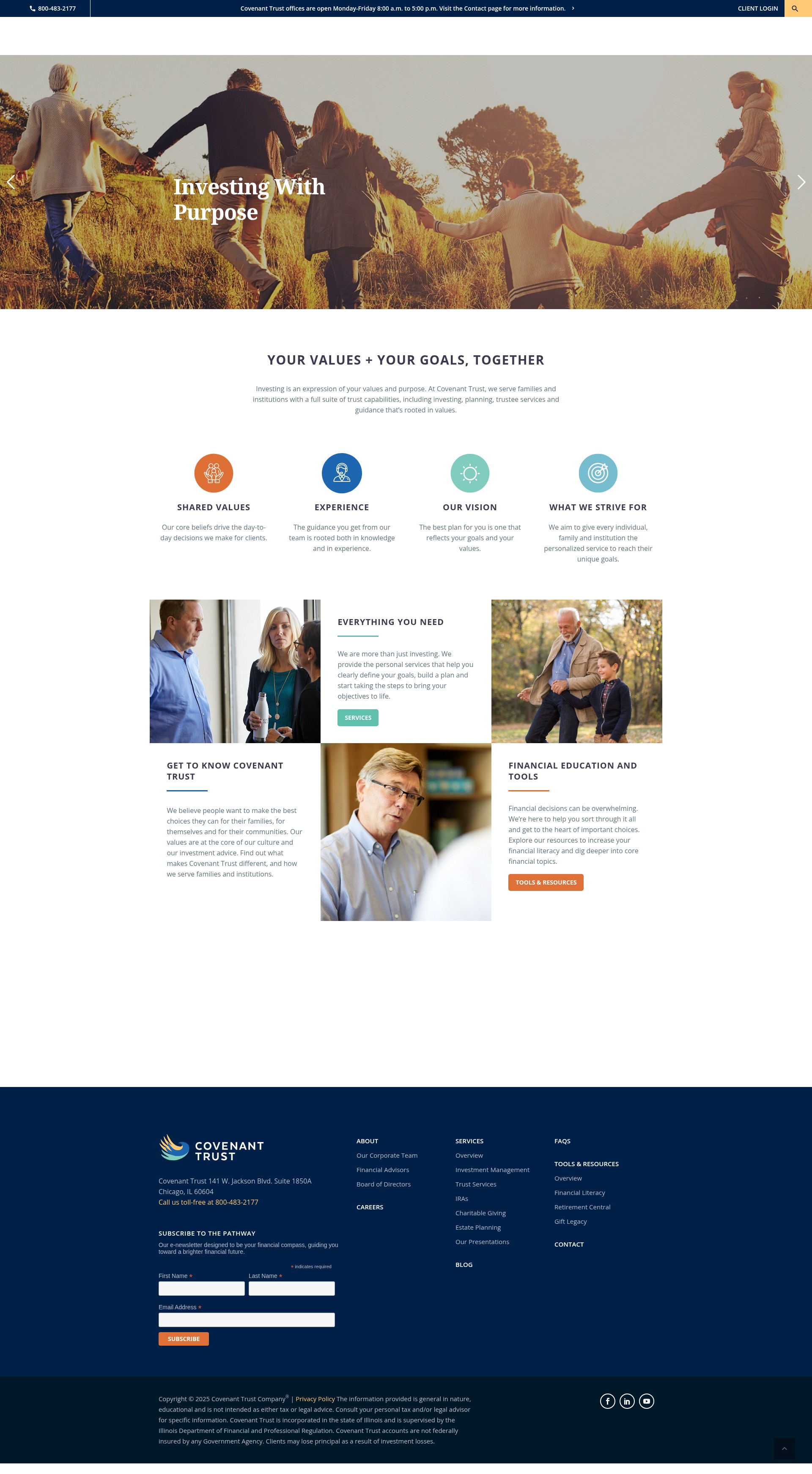 Screenshot of covenanttrust.com
