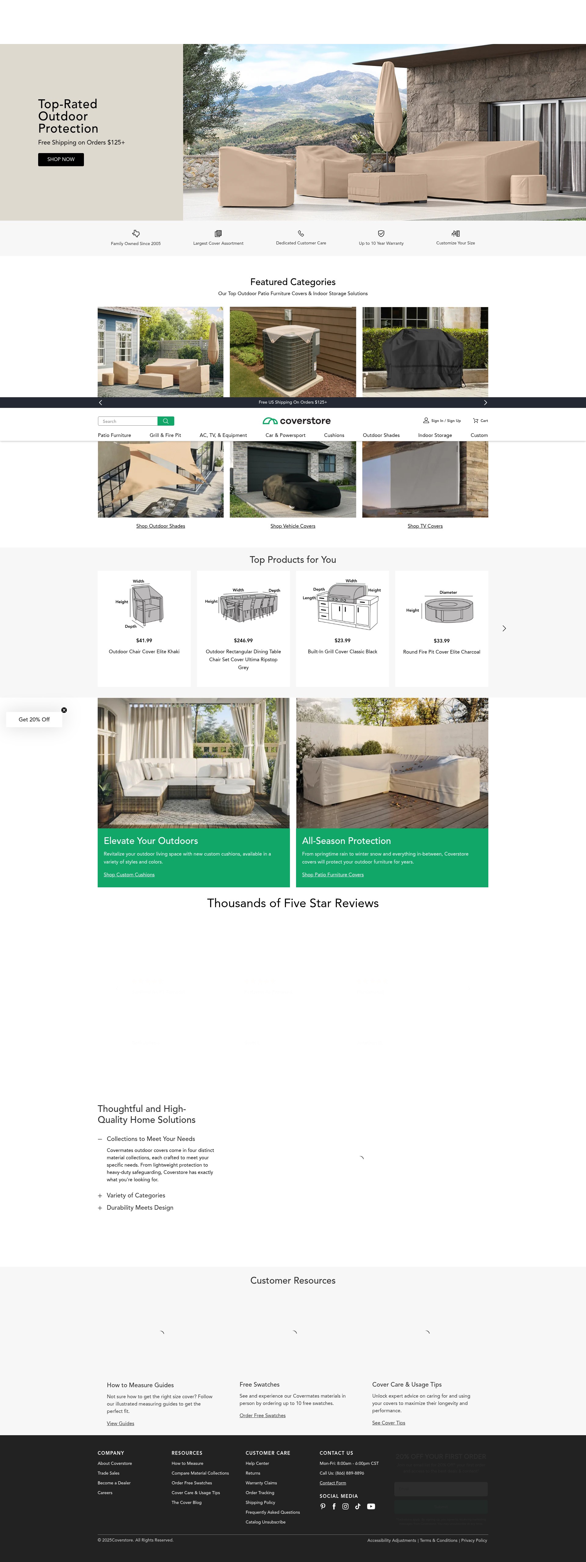Screenshot of coverstore.com