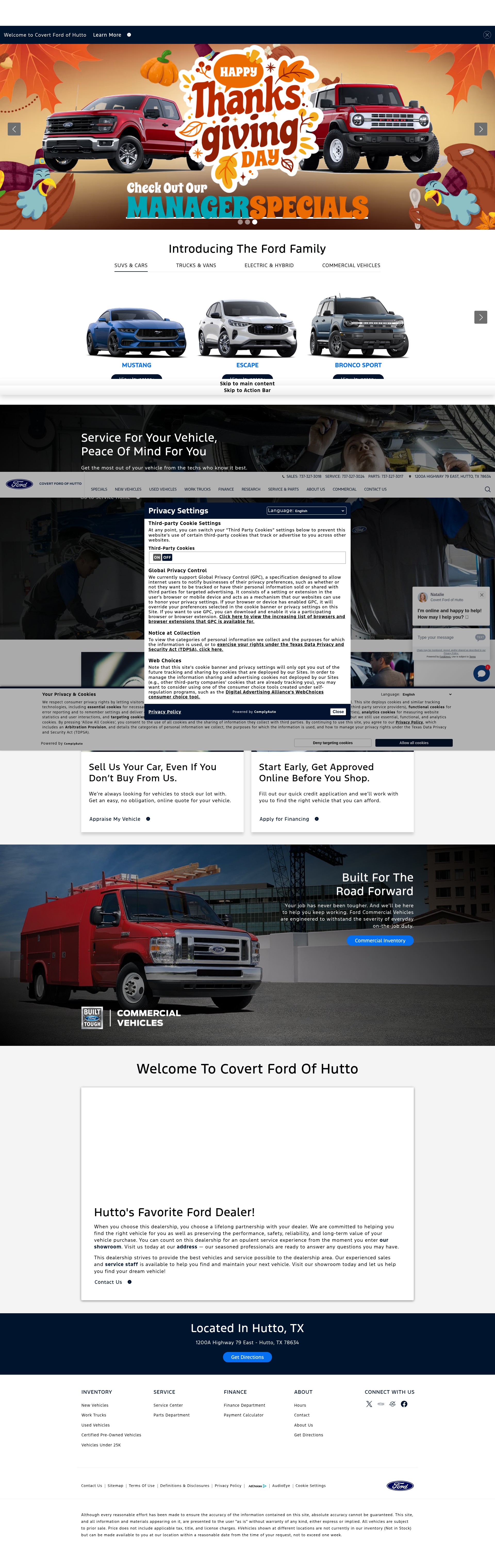 Screenshot of covertfordhutto.com