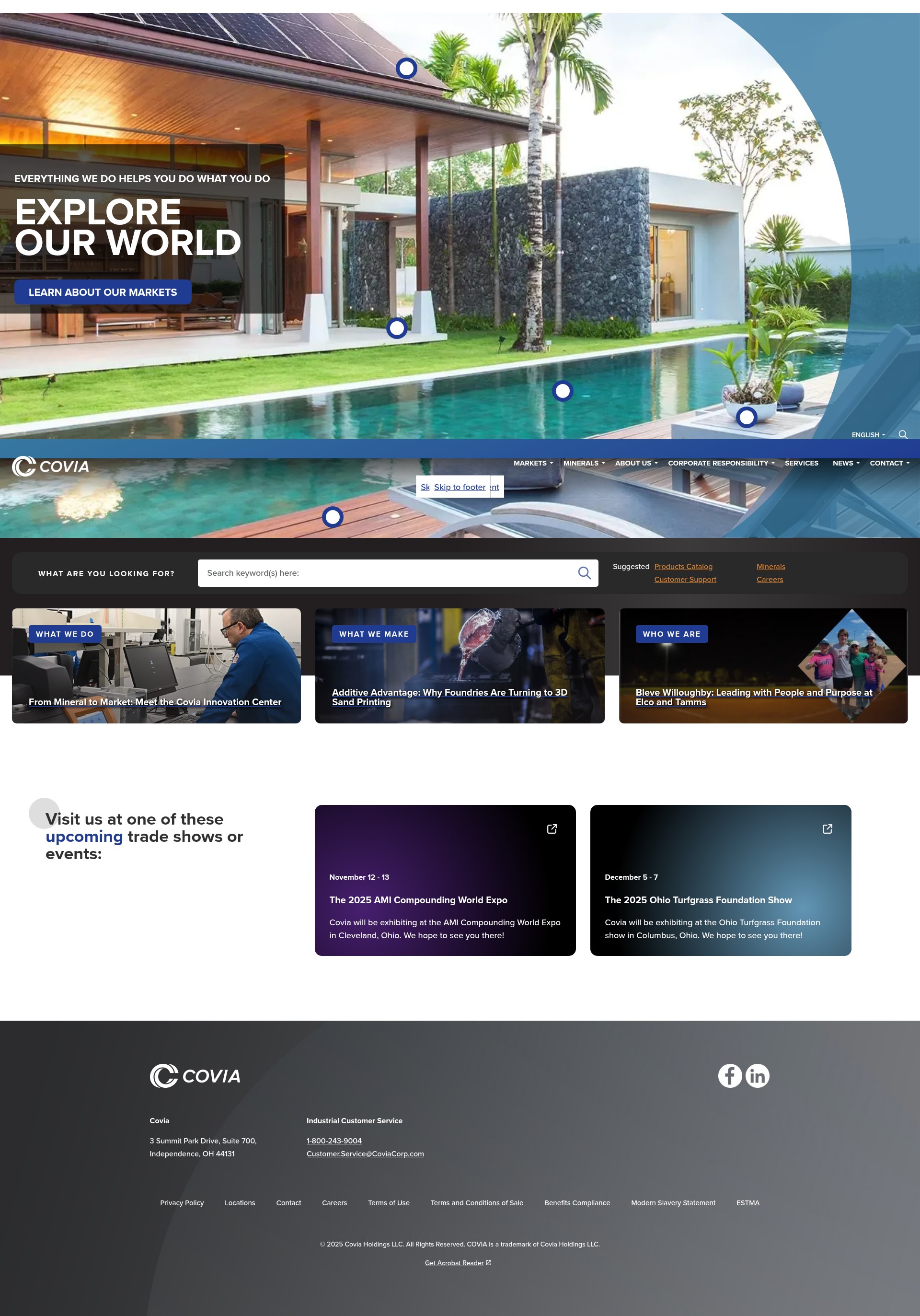 Screenshot of coviacorp.com