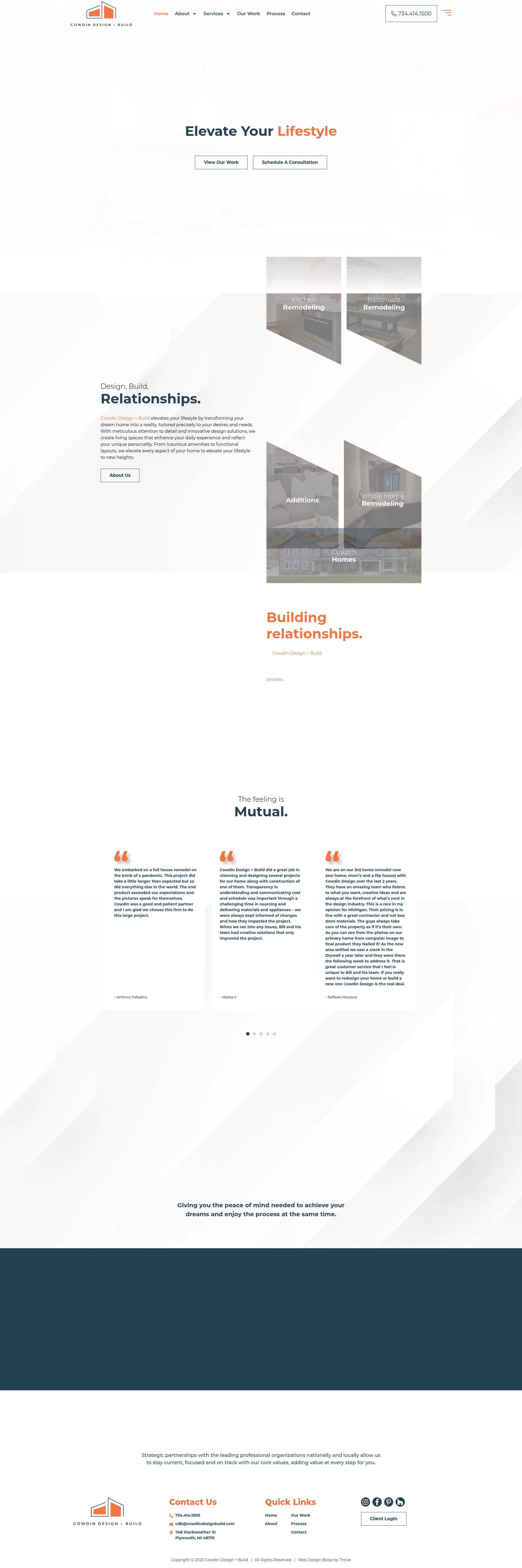 Screenshot of cowdindesignbuild.com