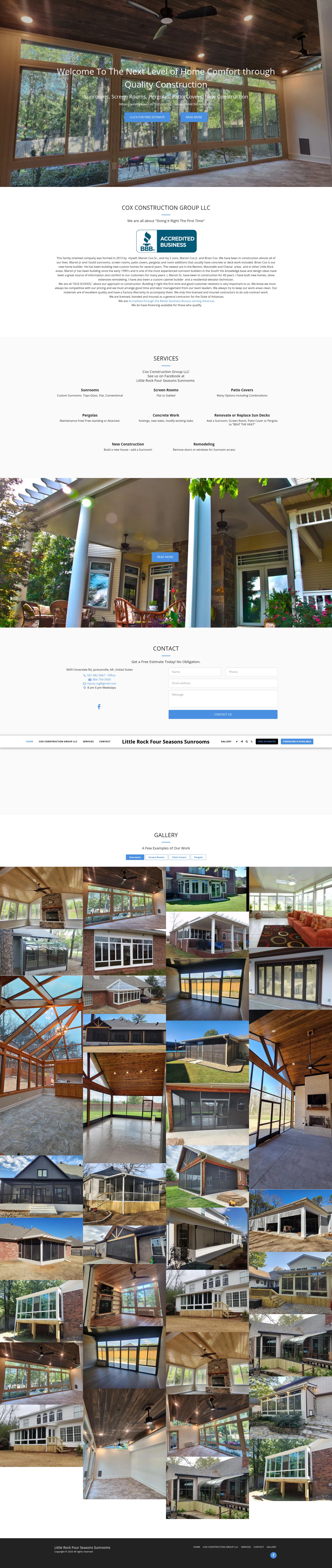 Screenshot of coxconstructiongroupllc.com