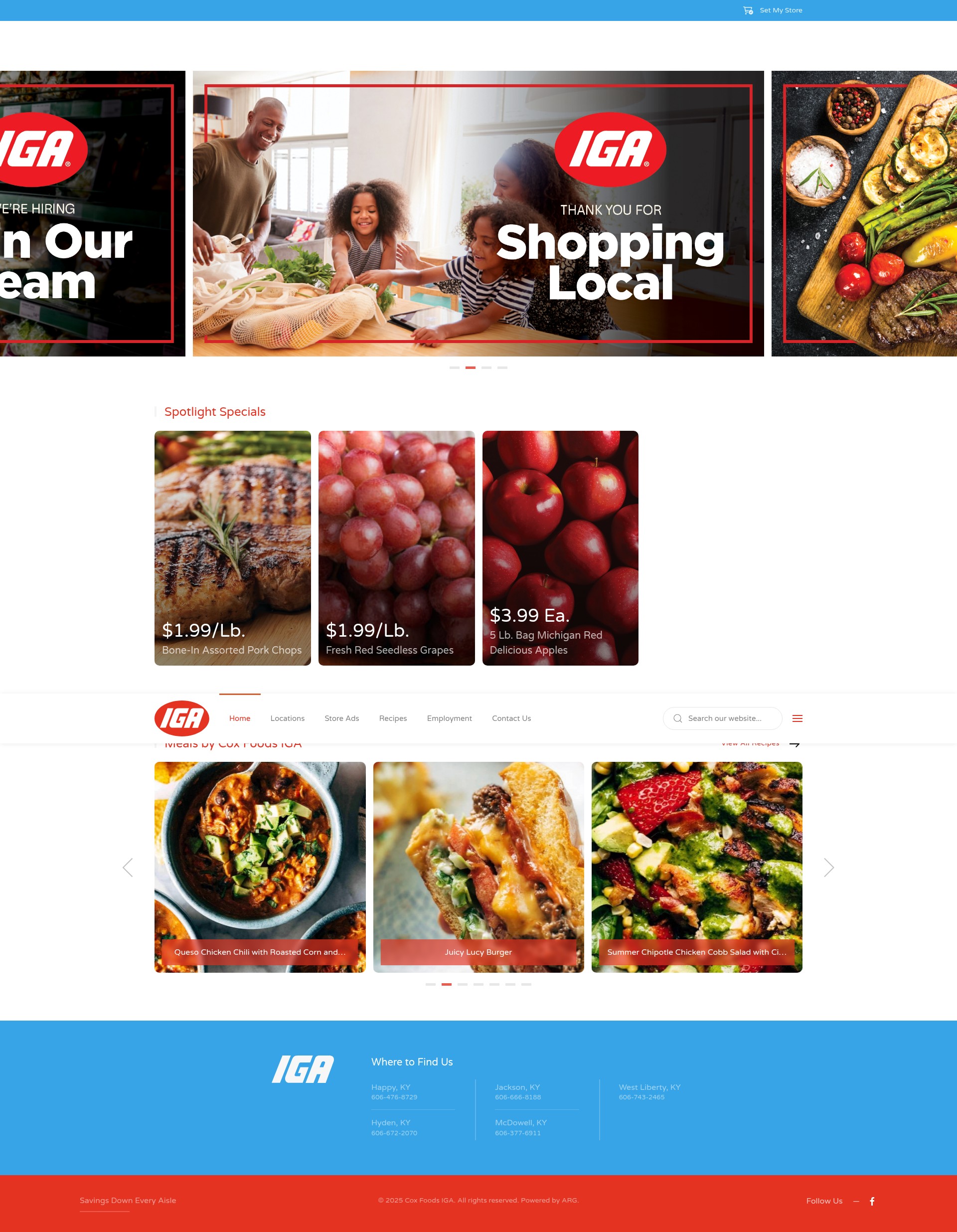 Screenshot of coxfoodsiga.com
