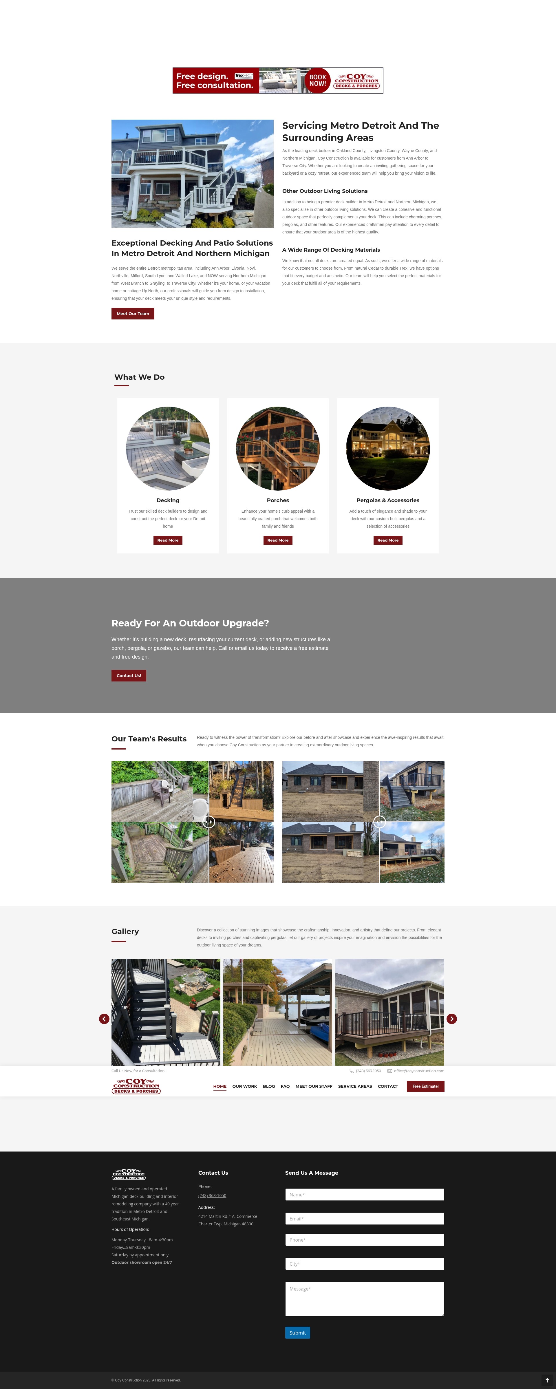 Screenshot of coyconstruction.com