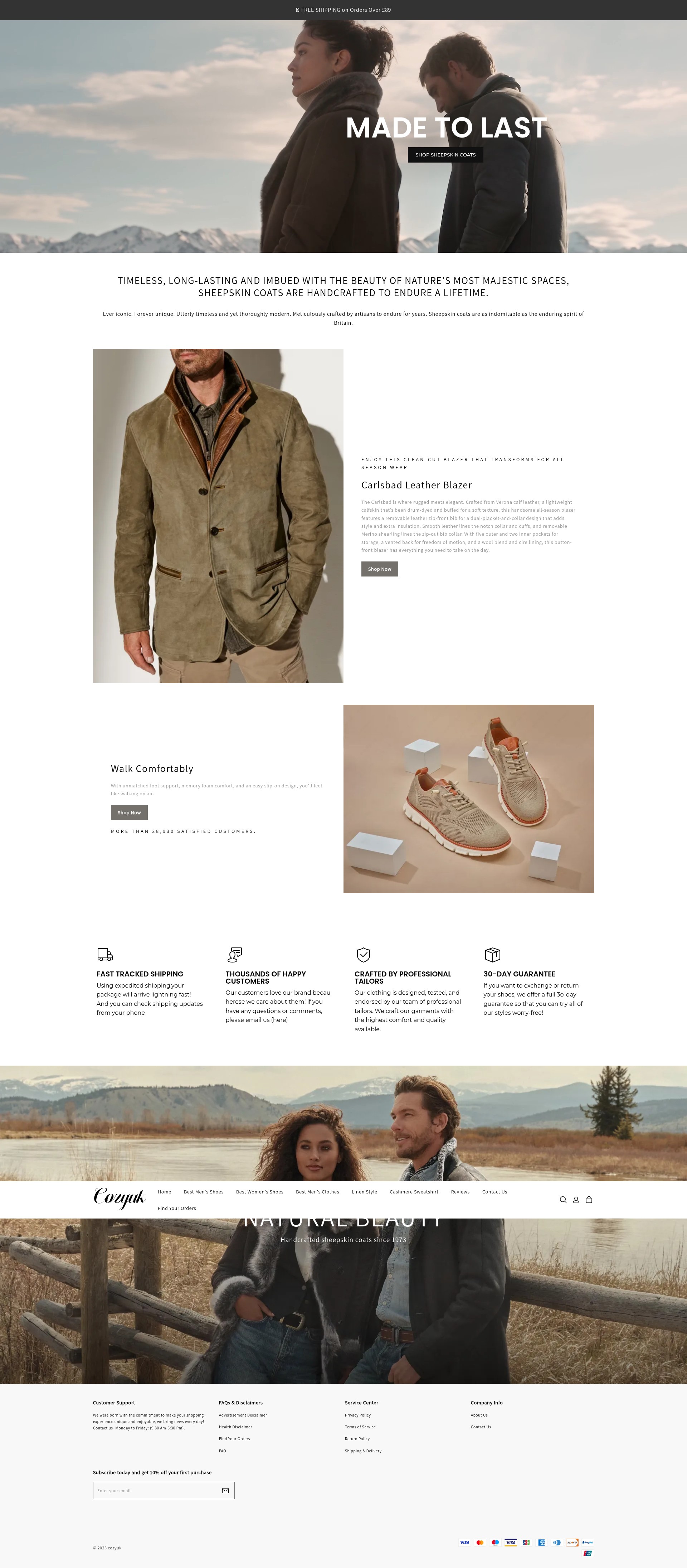 Screenshot of cozyuk.com