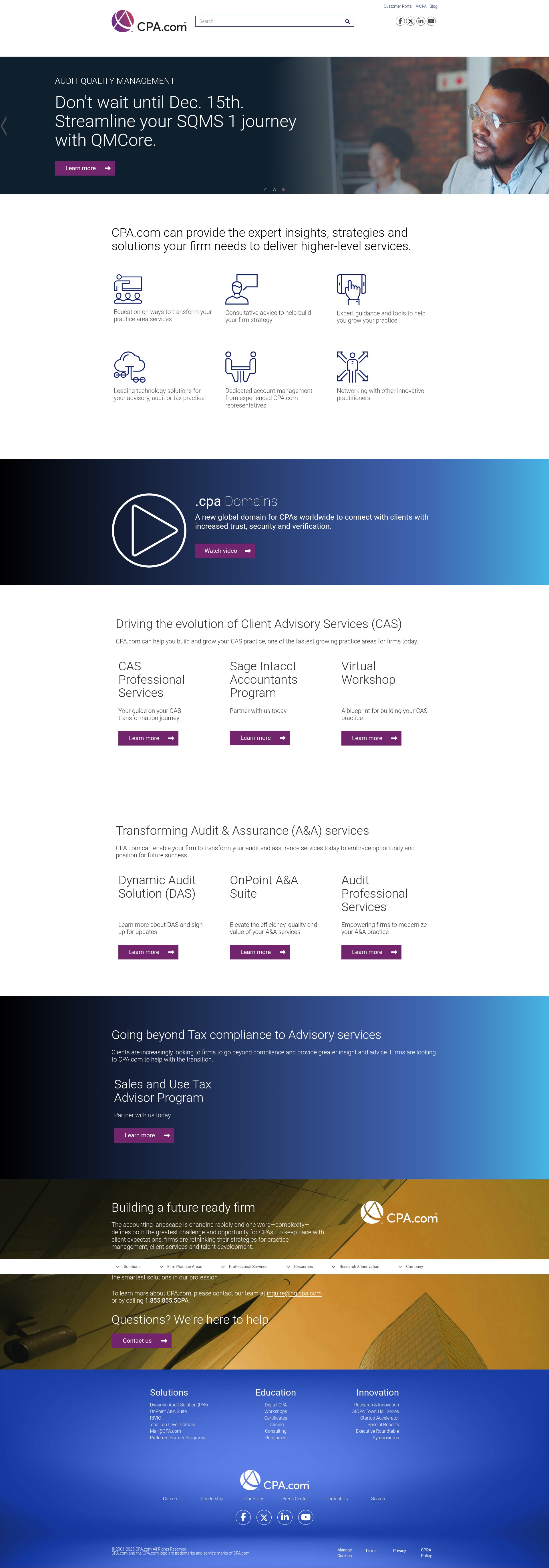 Screenshot of cpa.com