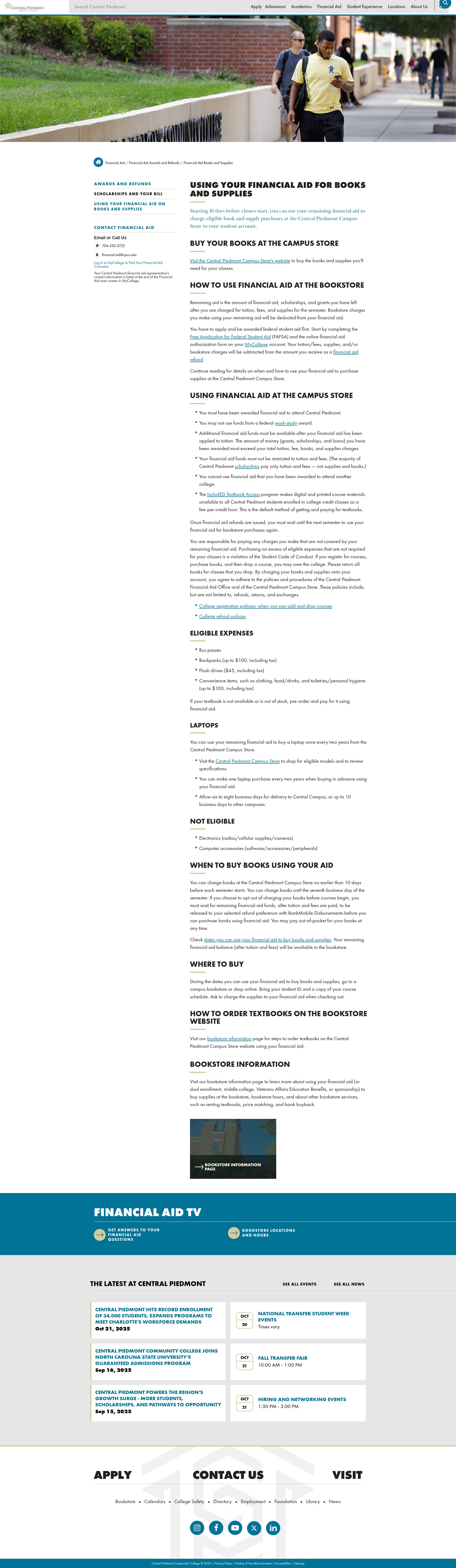 Screenshot of cpcc.edu