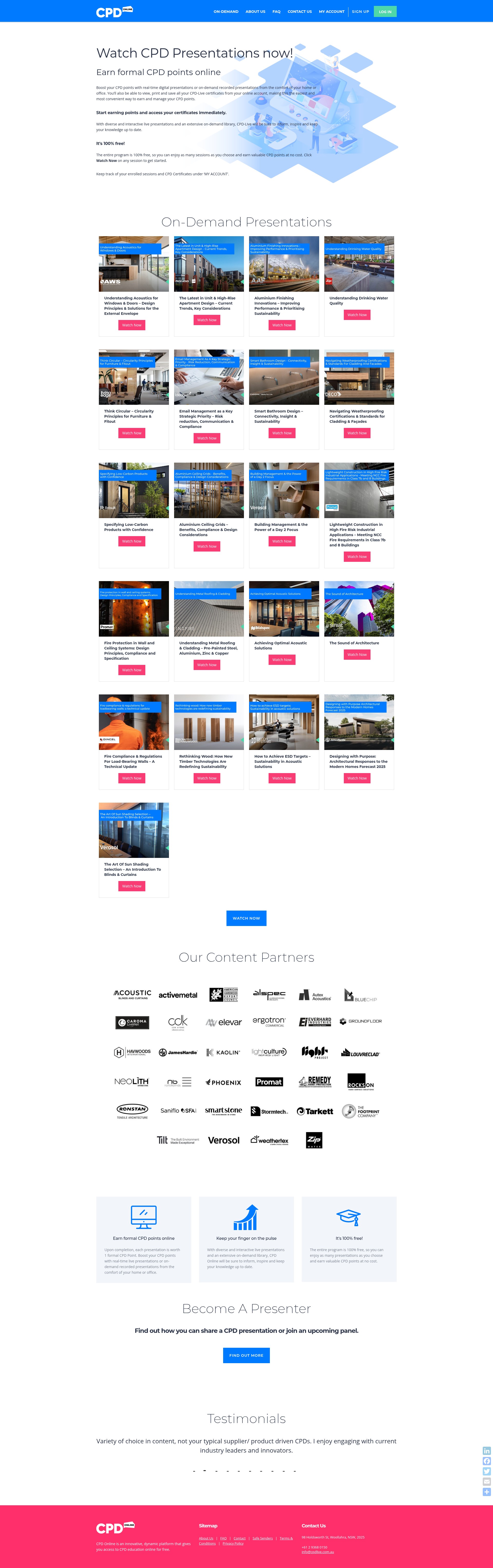 Screenshot of cpdlive.com.au