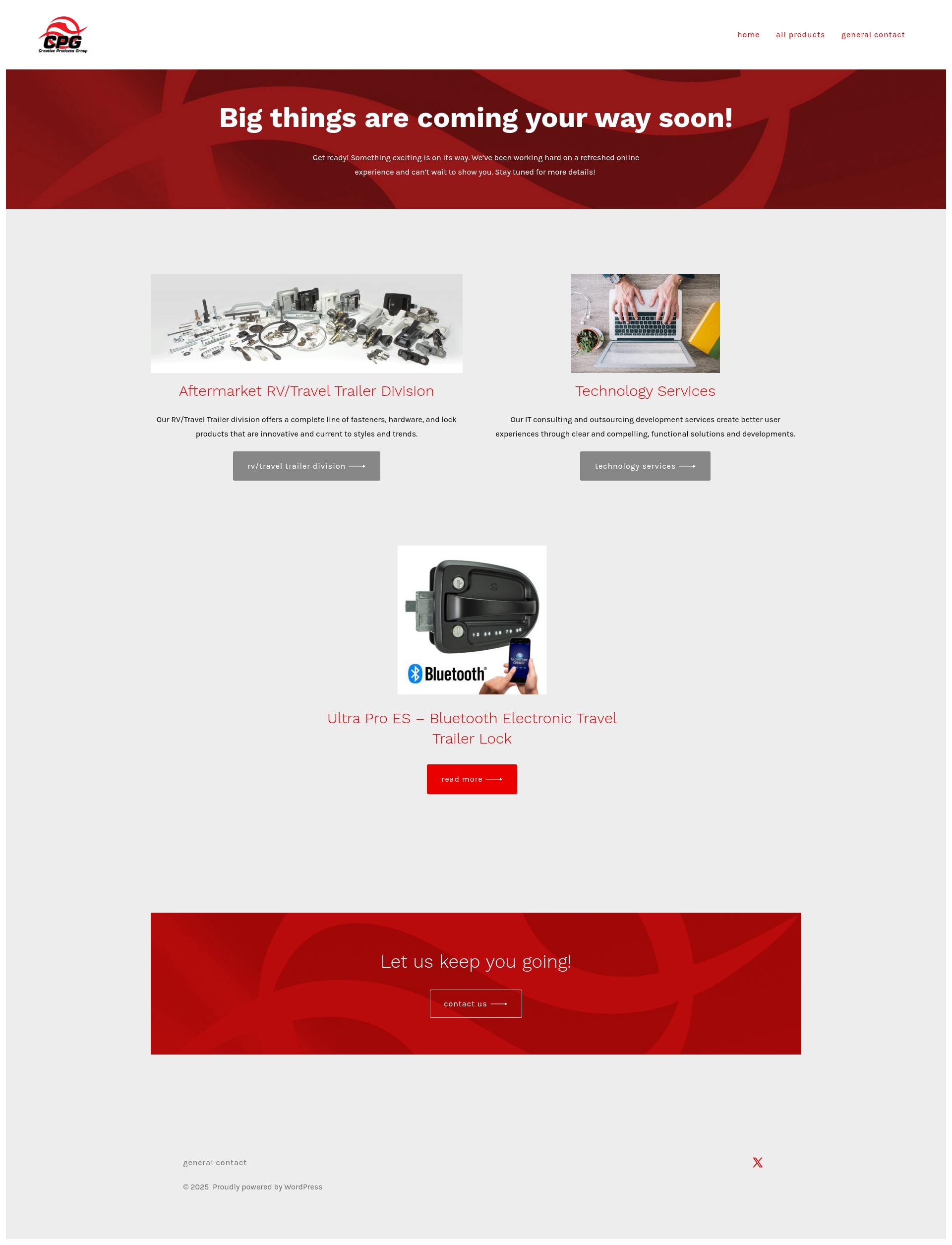 Screenshot of cpgbrands.com