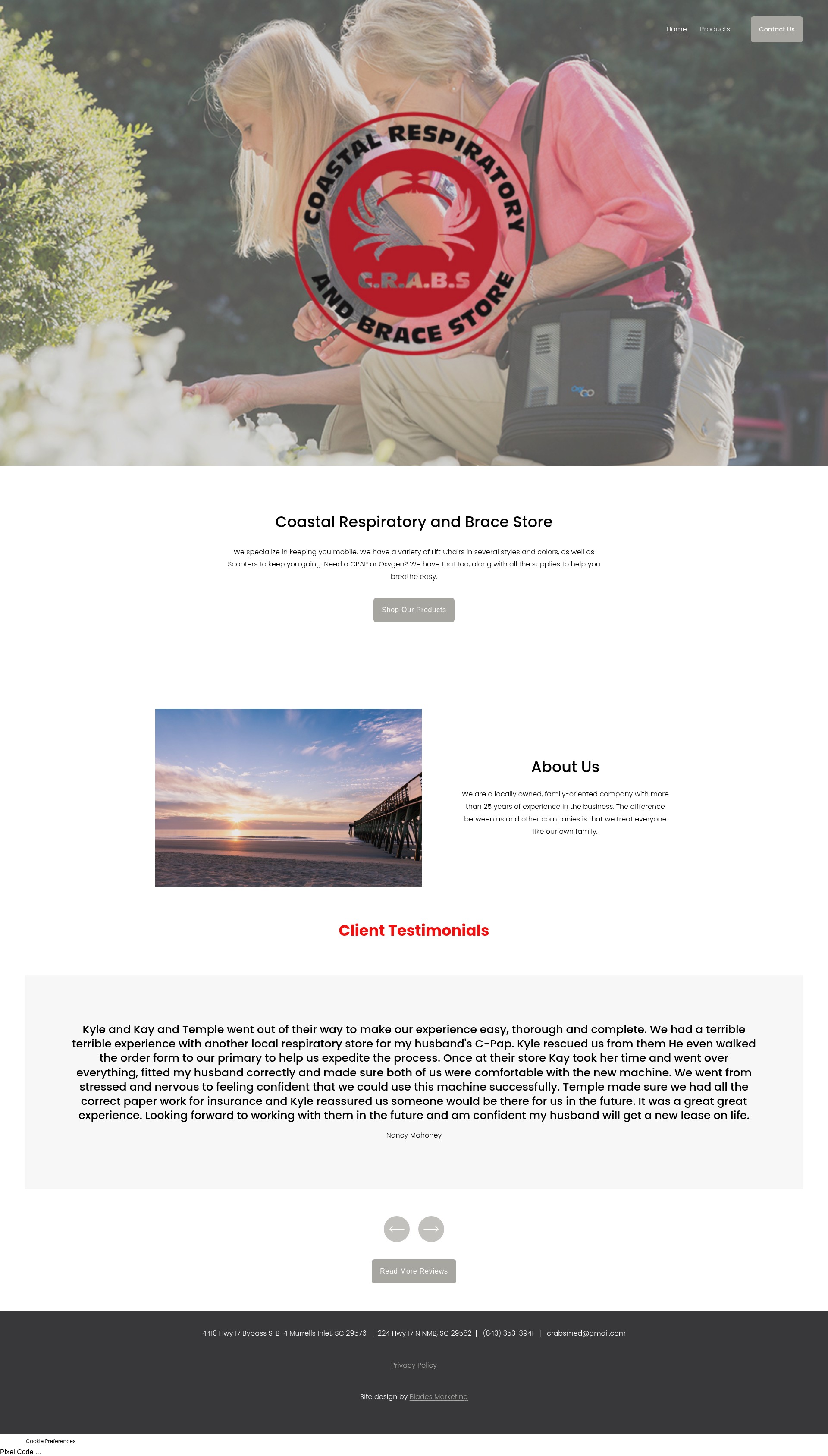 Screenshot of crabsmedical.com