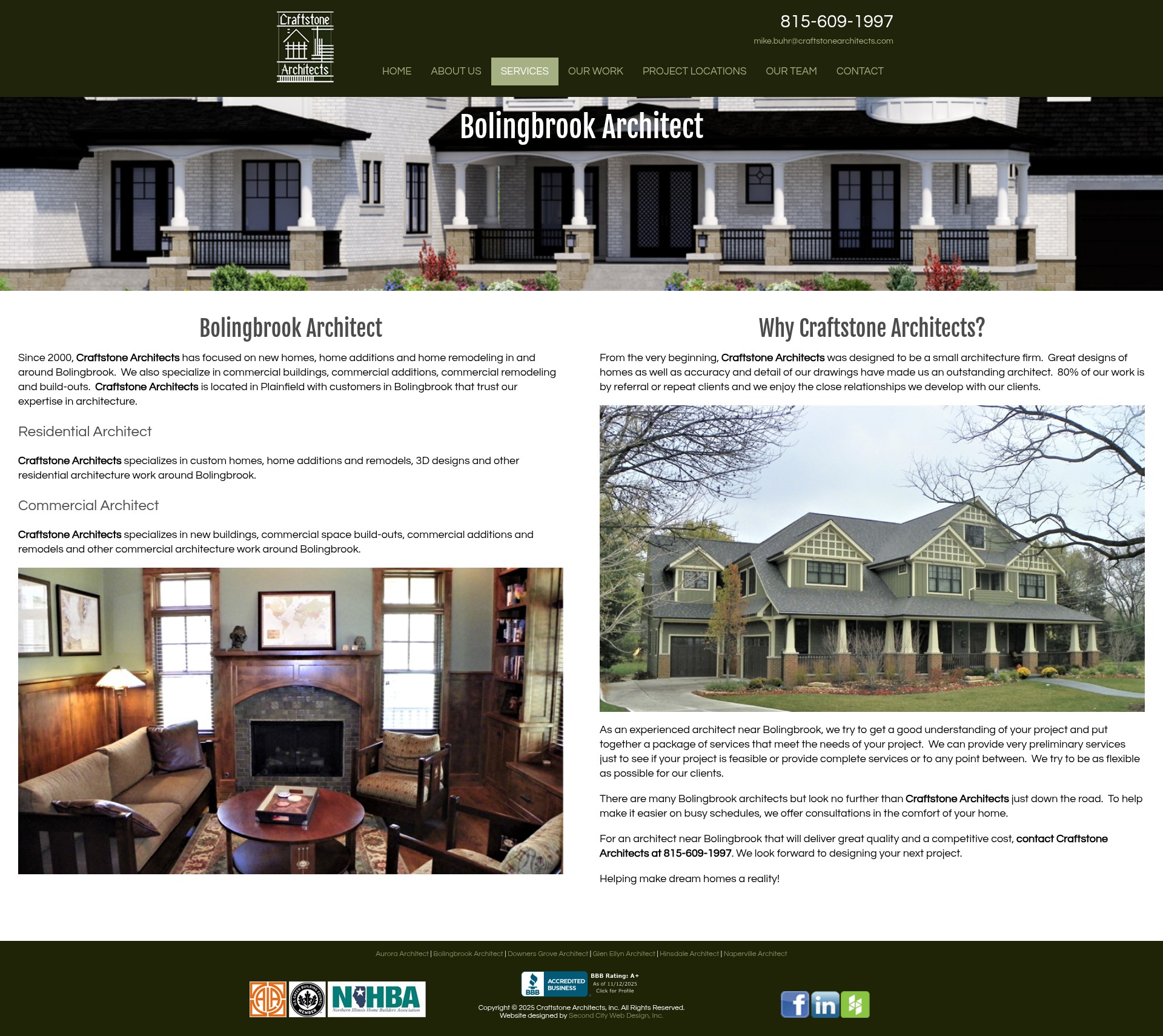 Screenshot of craftstonearchitects.com