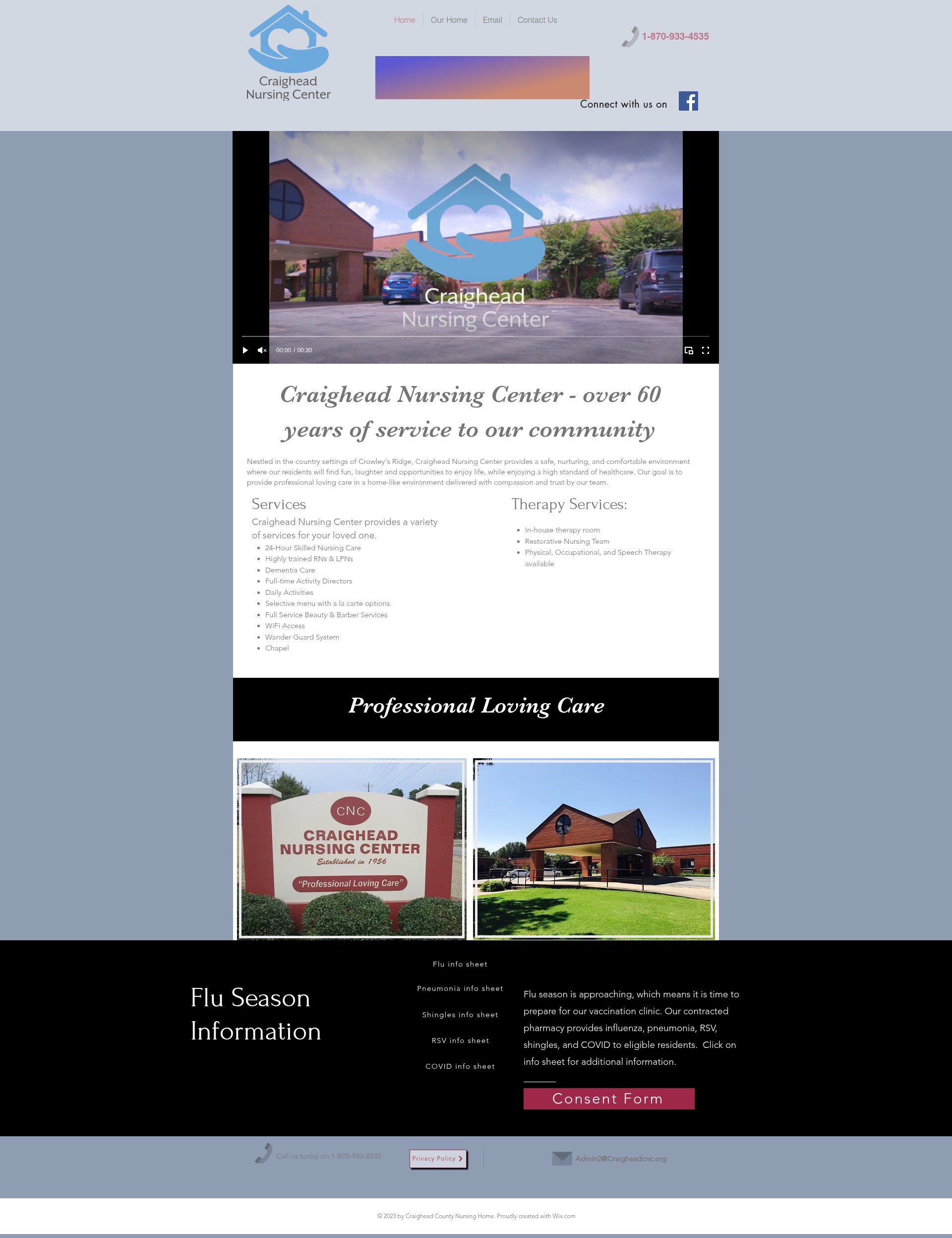 Screenshot of craigheadnursingcenter.org