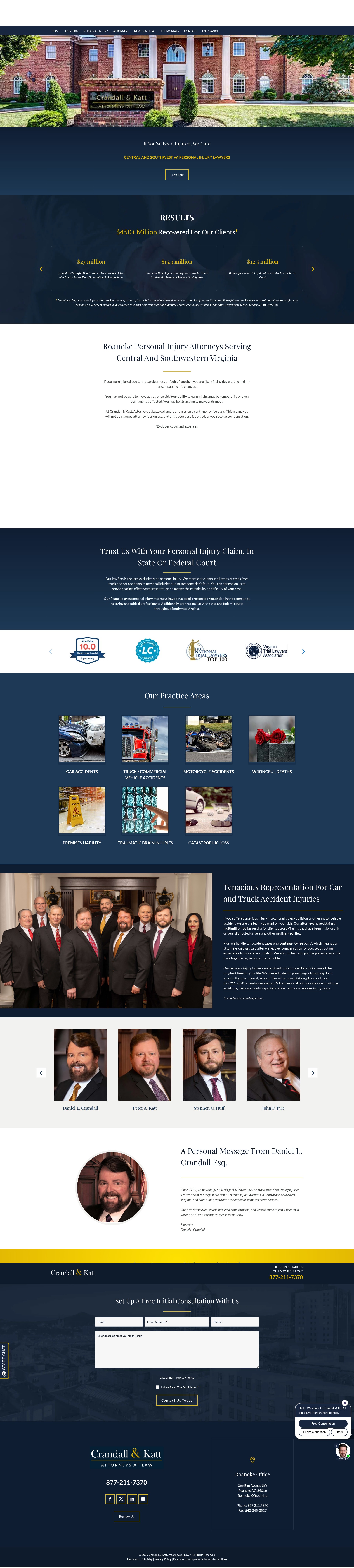 Screenshot of crandalllaw.com
