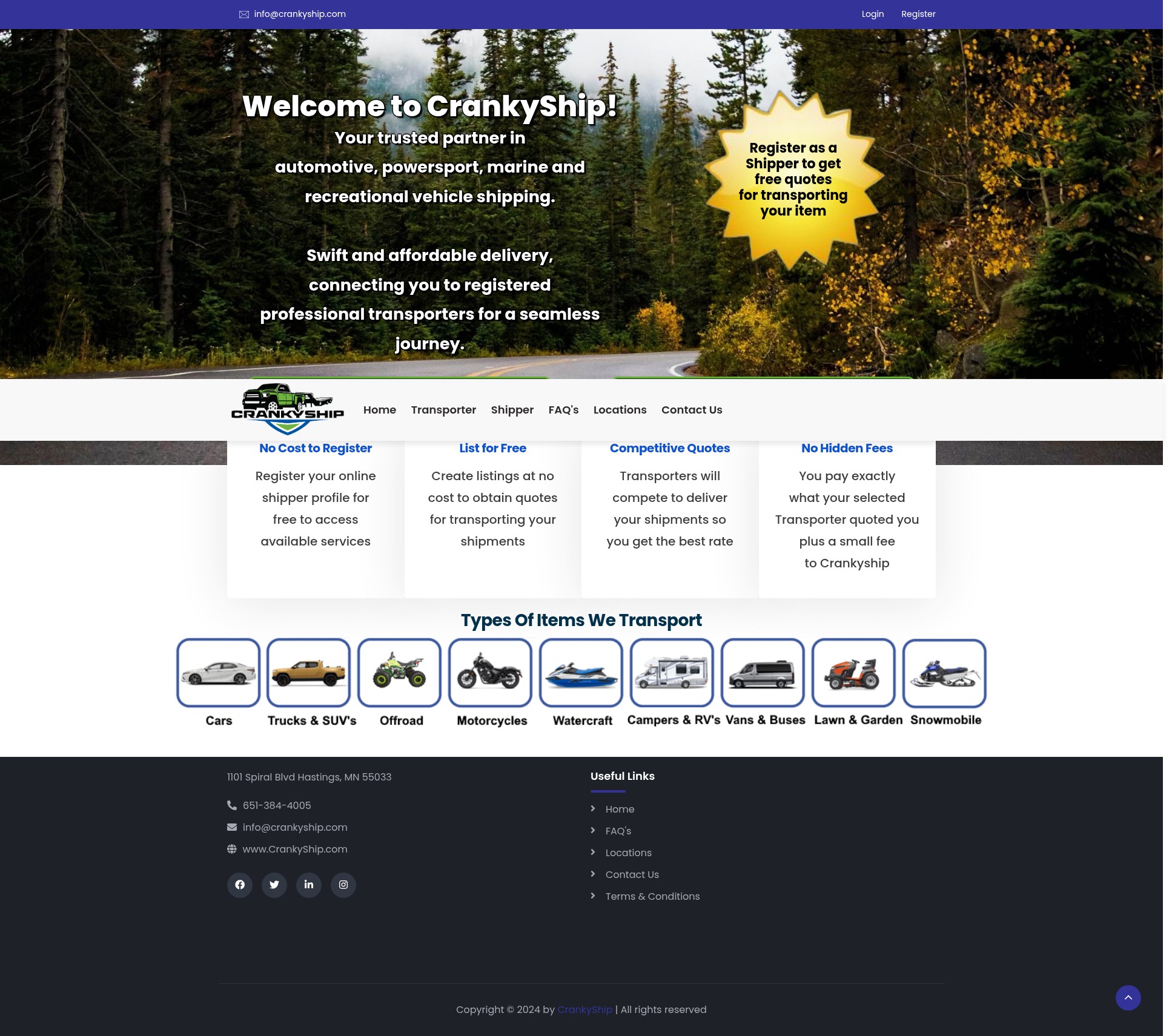 Screenshot of crankyship.com
