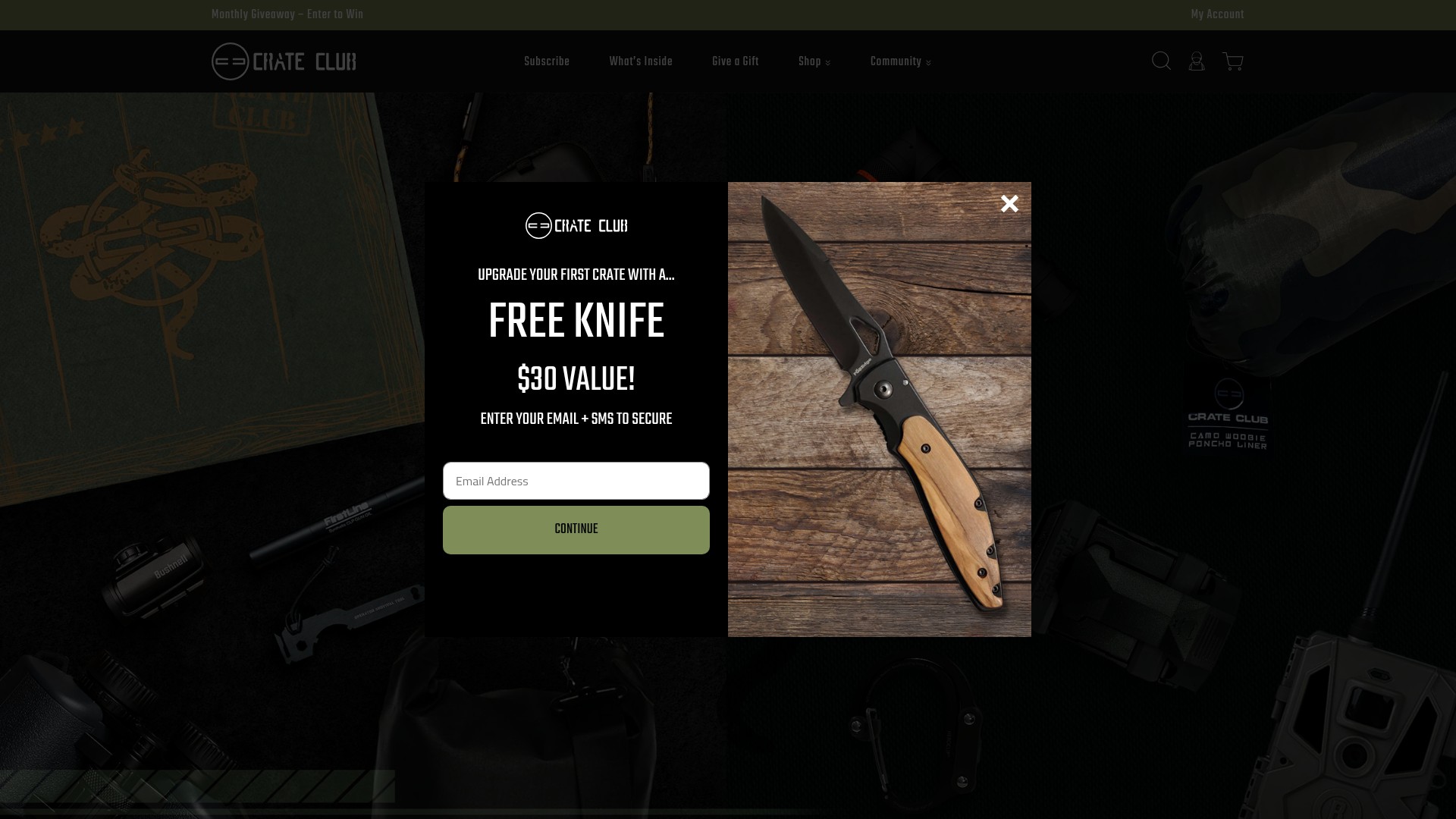 Screenshot of crateclubllc.myshopify.com