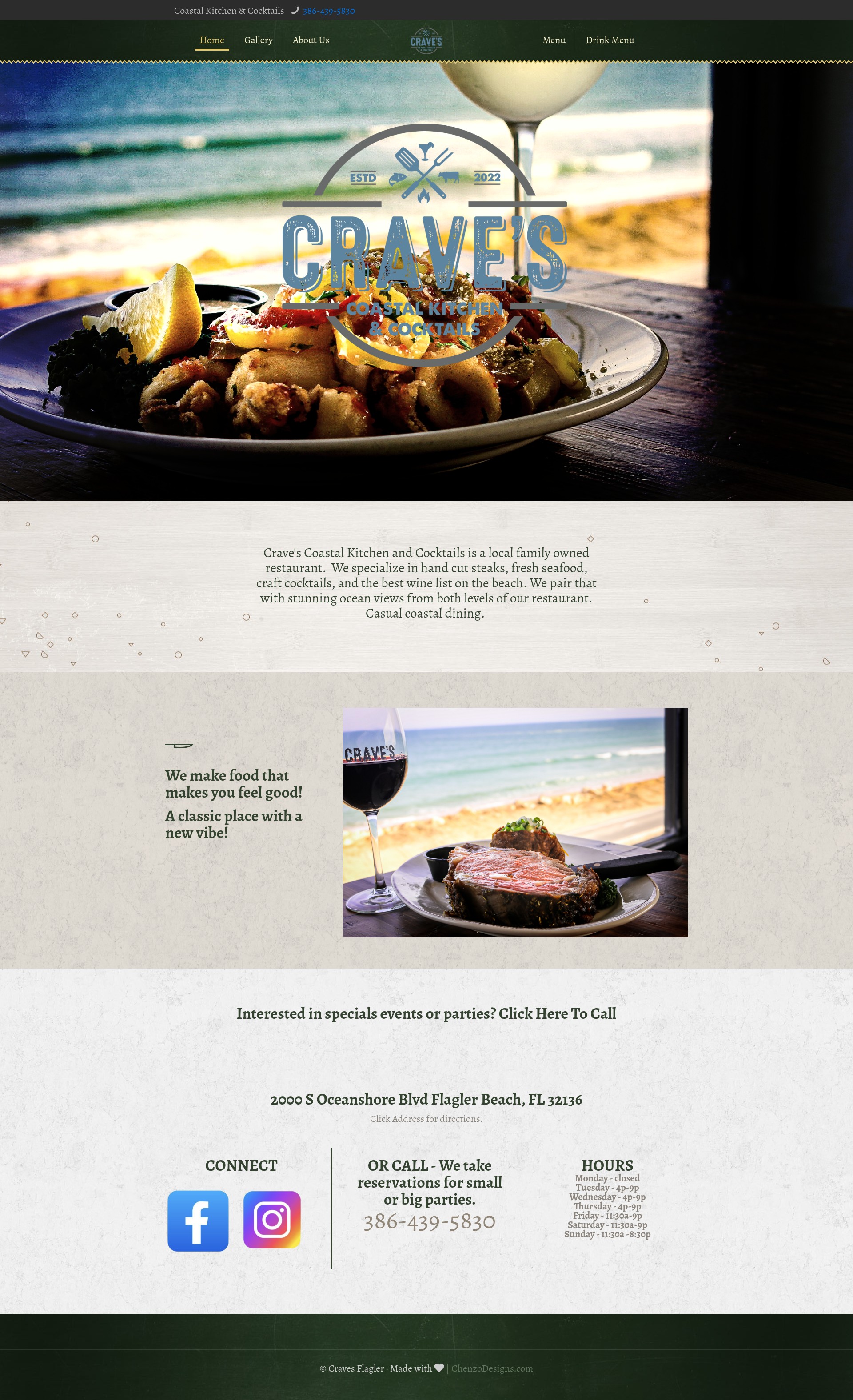 Screenshot of cravesflagler.com