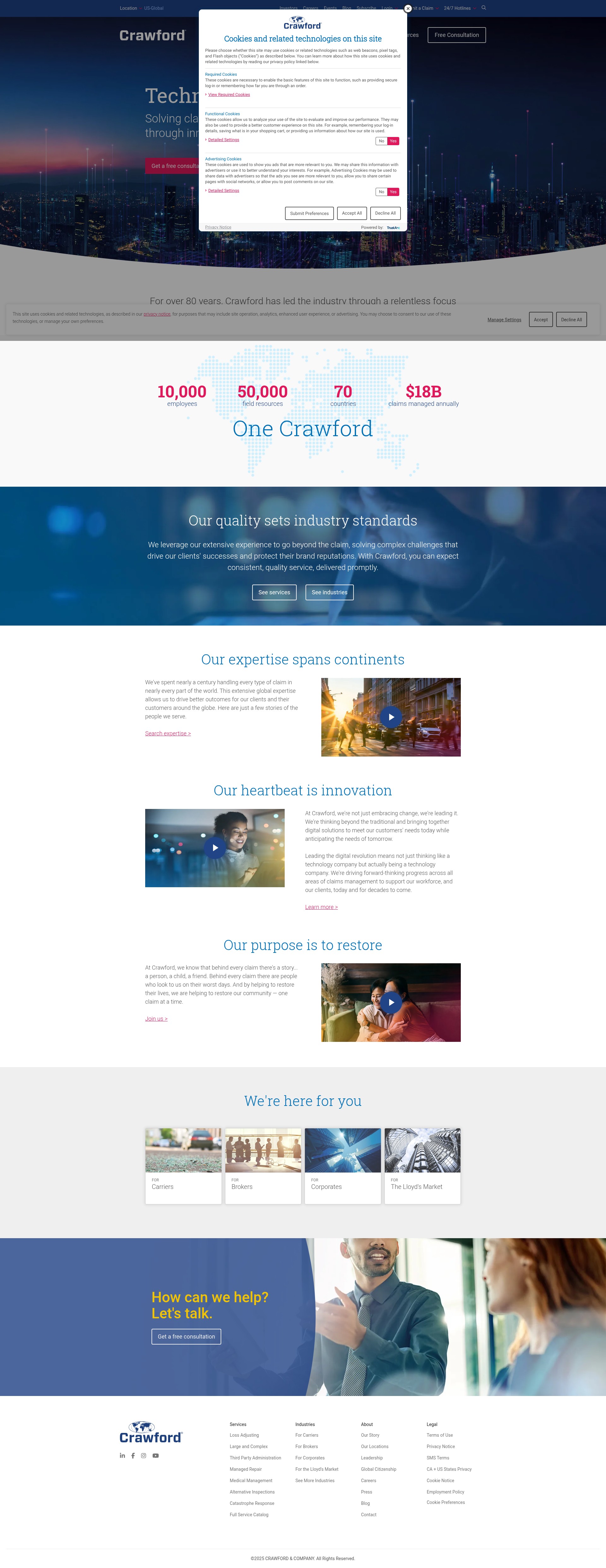 Screenshot of crawco.com