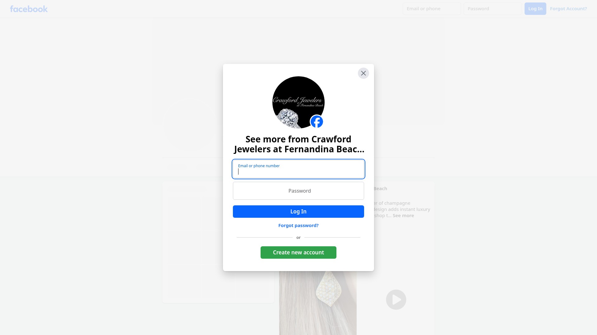 Screenshot of crawfordjewelers.com