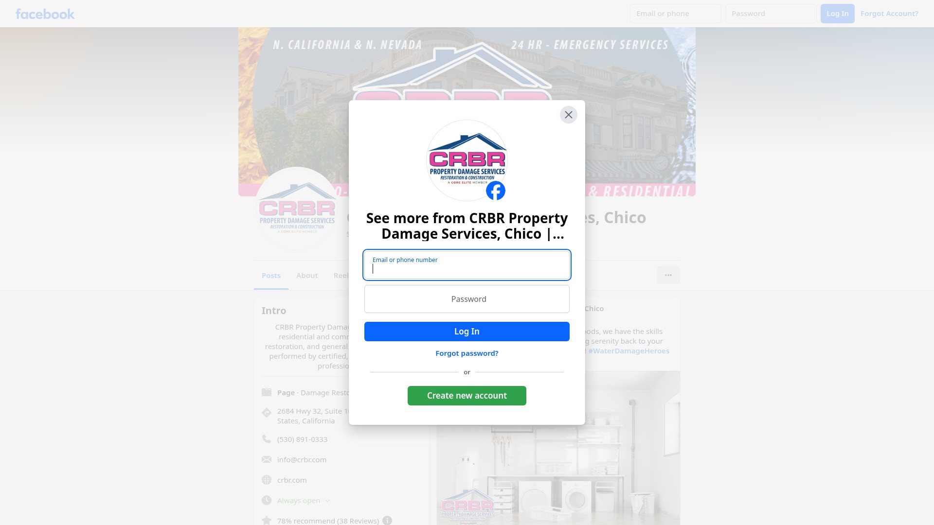 Screenshot of crbrsacramento.com