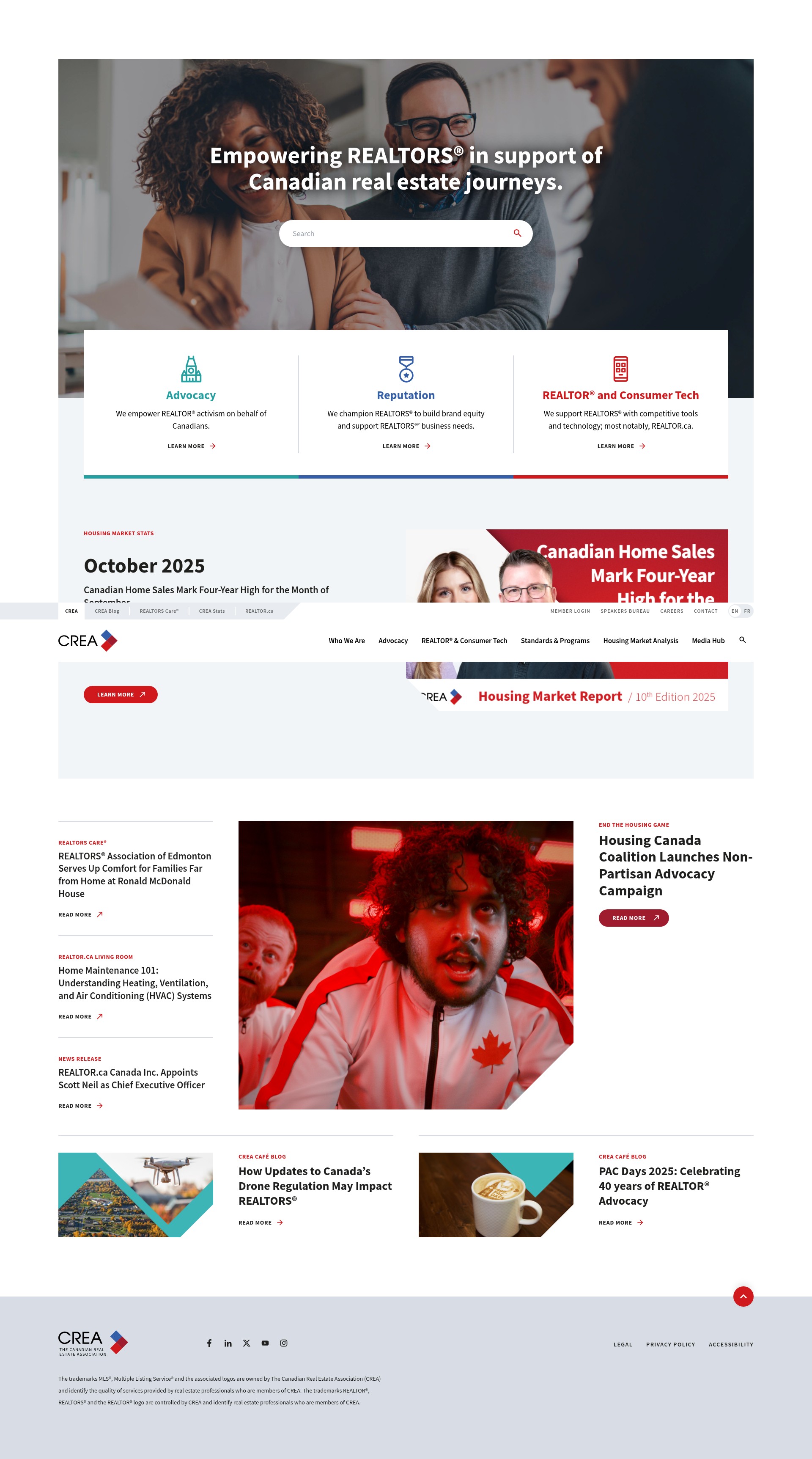 Screenshot of crea.ca