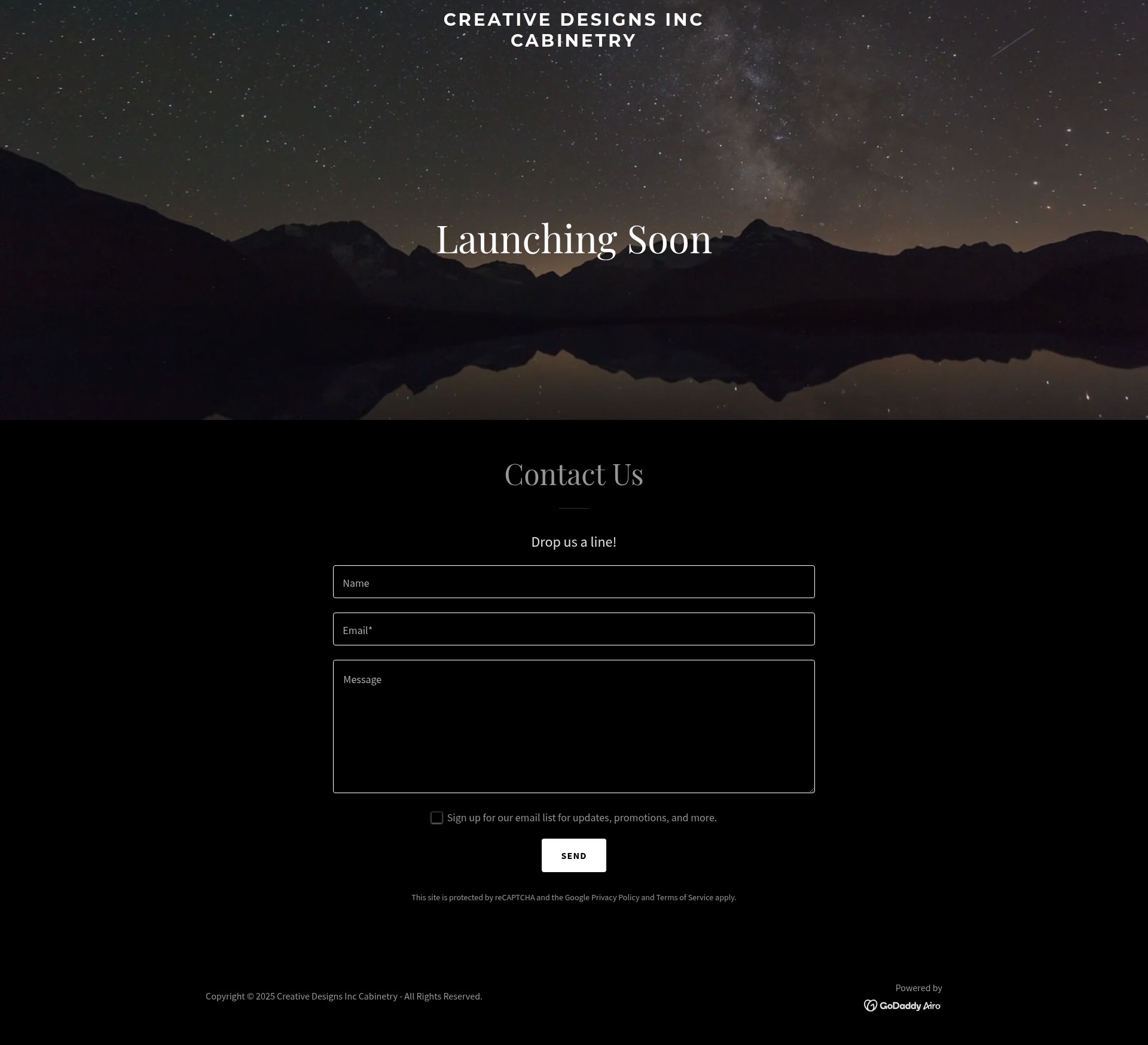 Screenshot of creativedesignsincabinetry.com