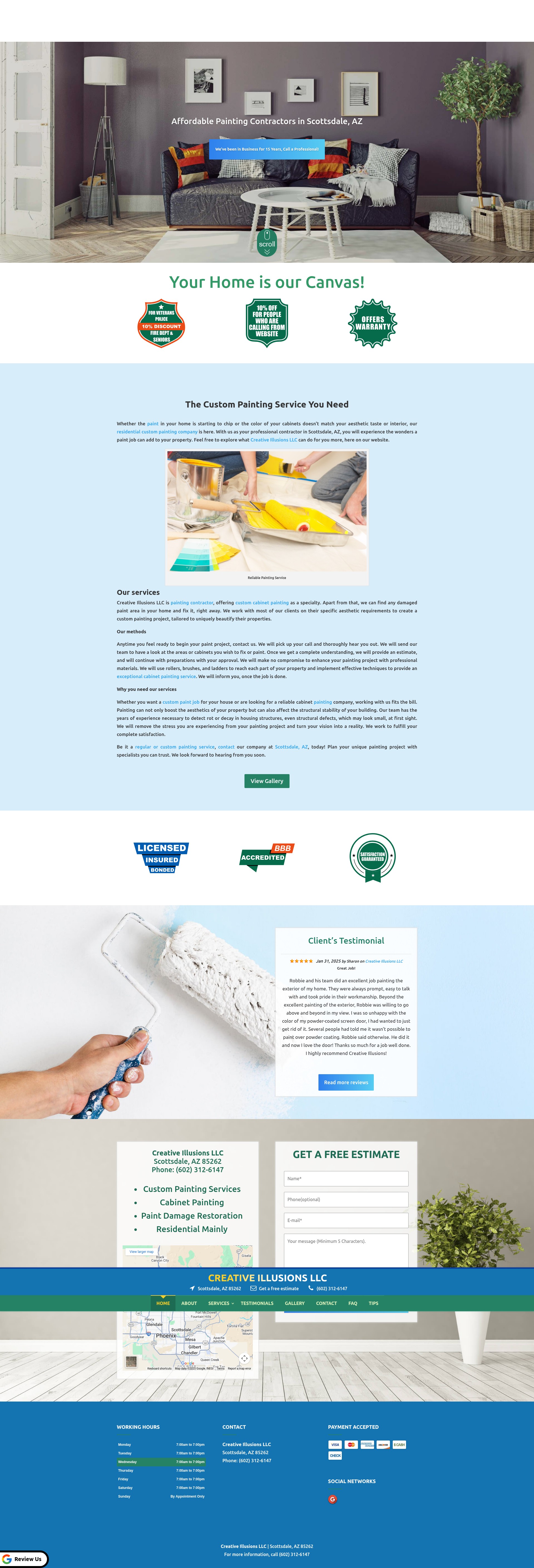 Screenshot of creativeillusionsaz.com