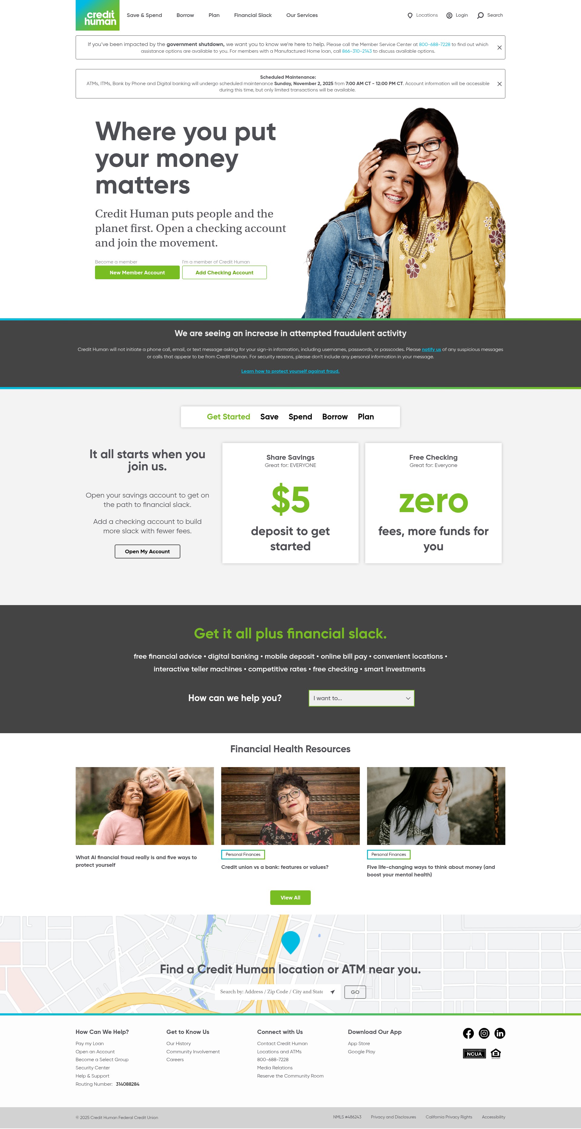 Screenshot of credithuman.com