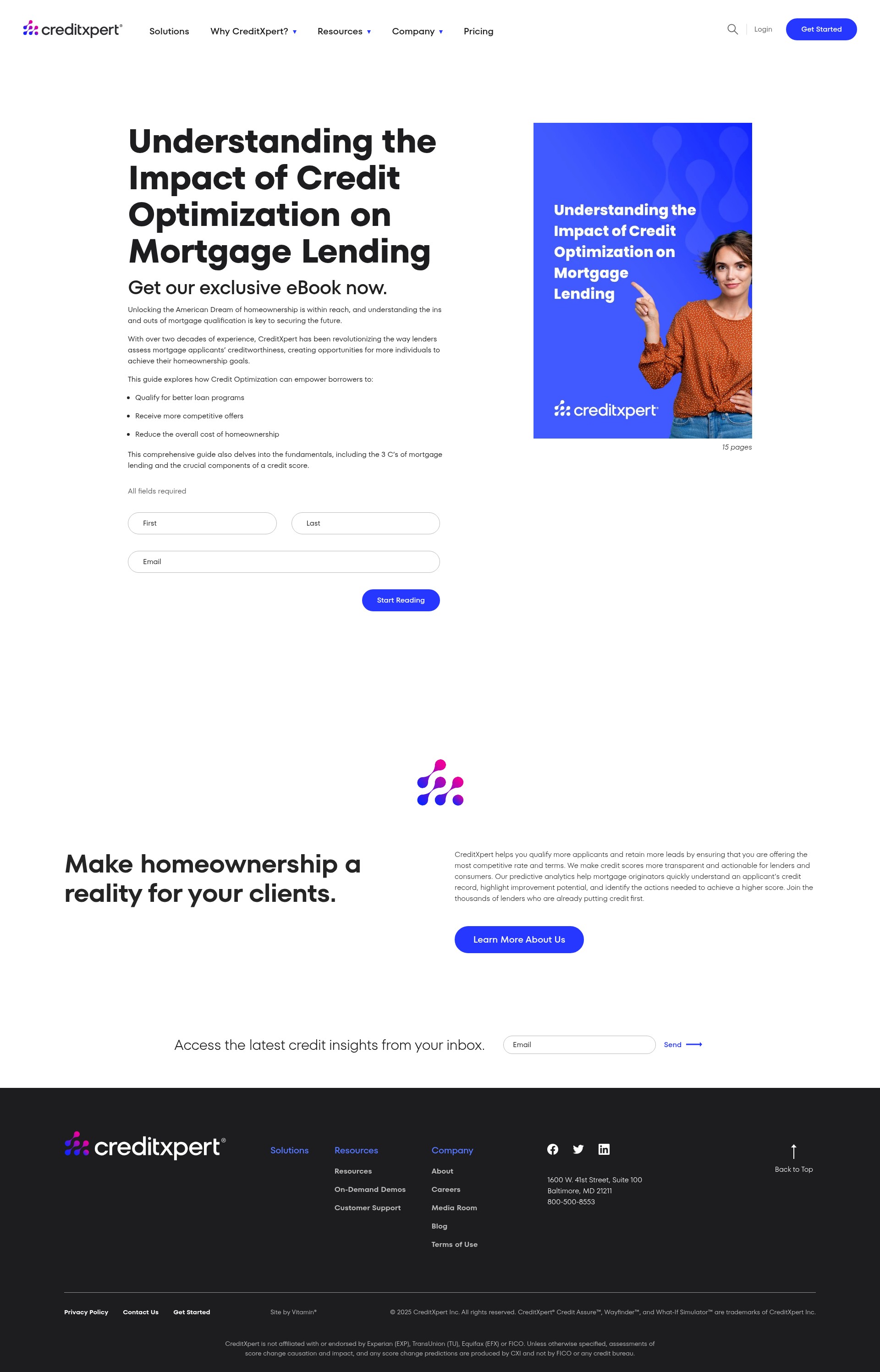 Screenshot of creditxpert.com