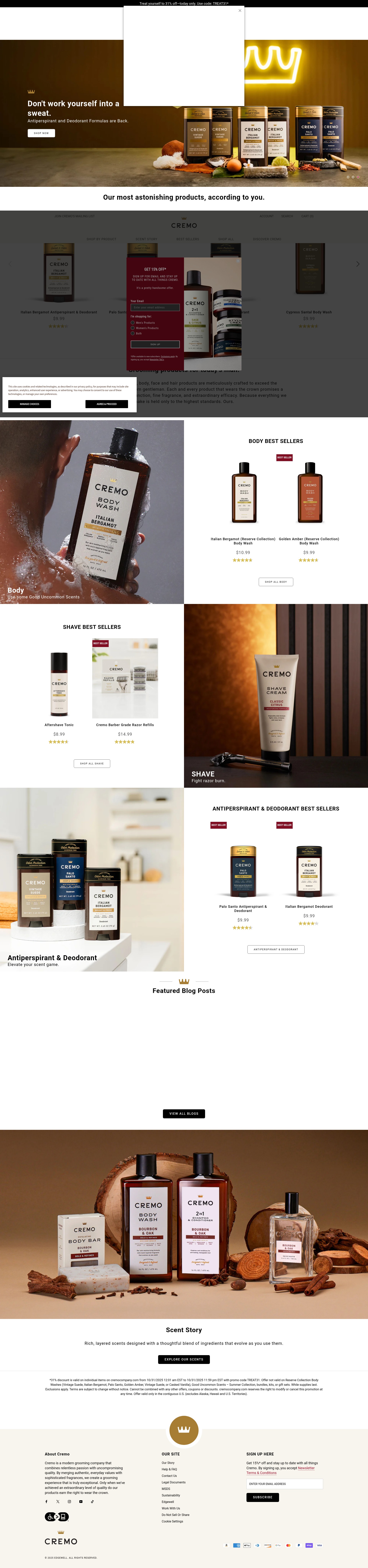 Screenshot of cremocompany.com
