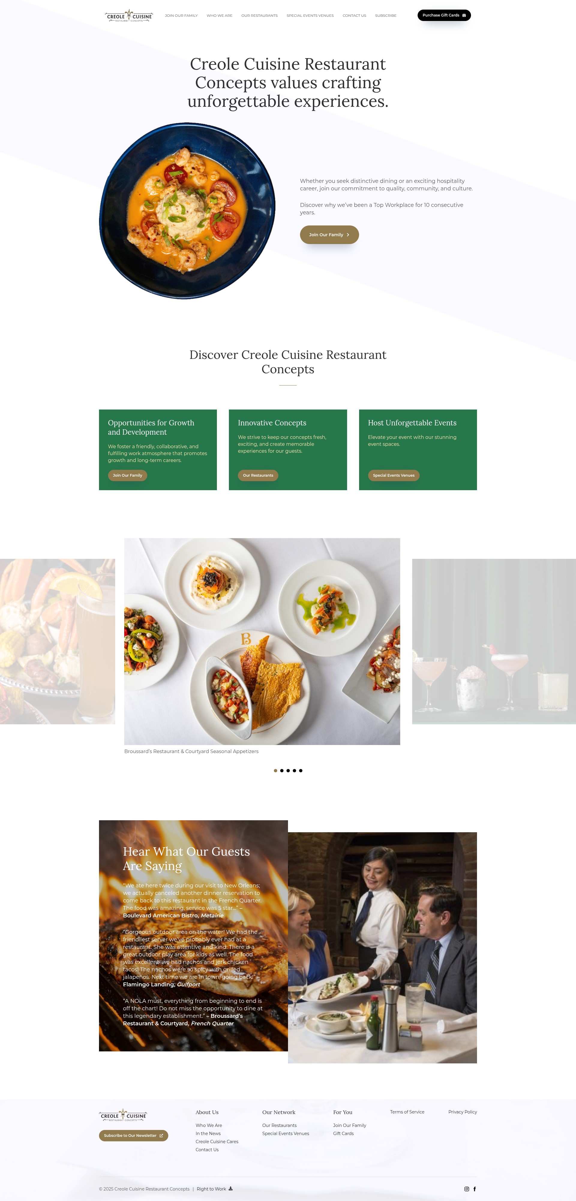 Screenshot of creolecuisine.com