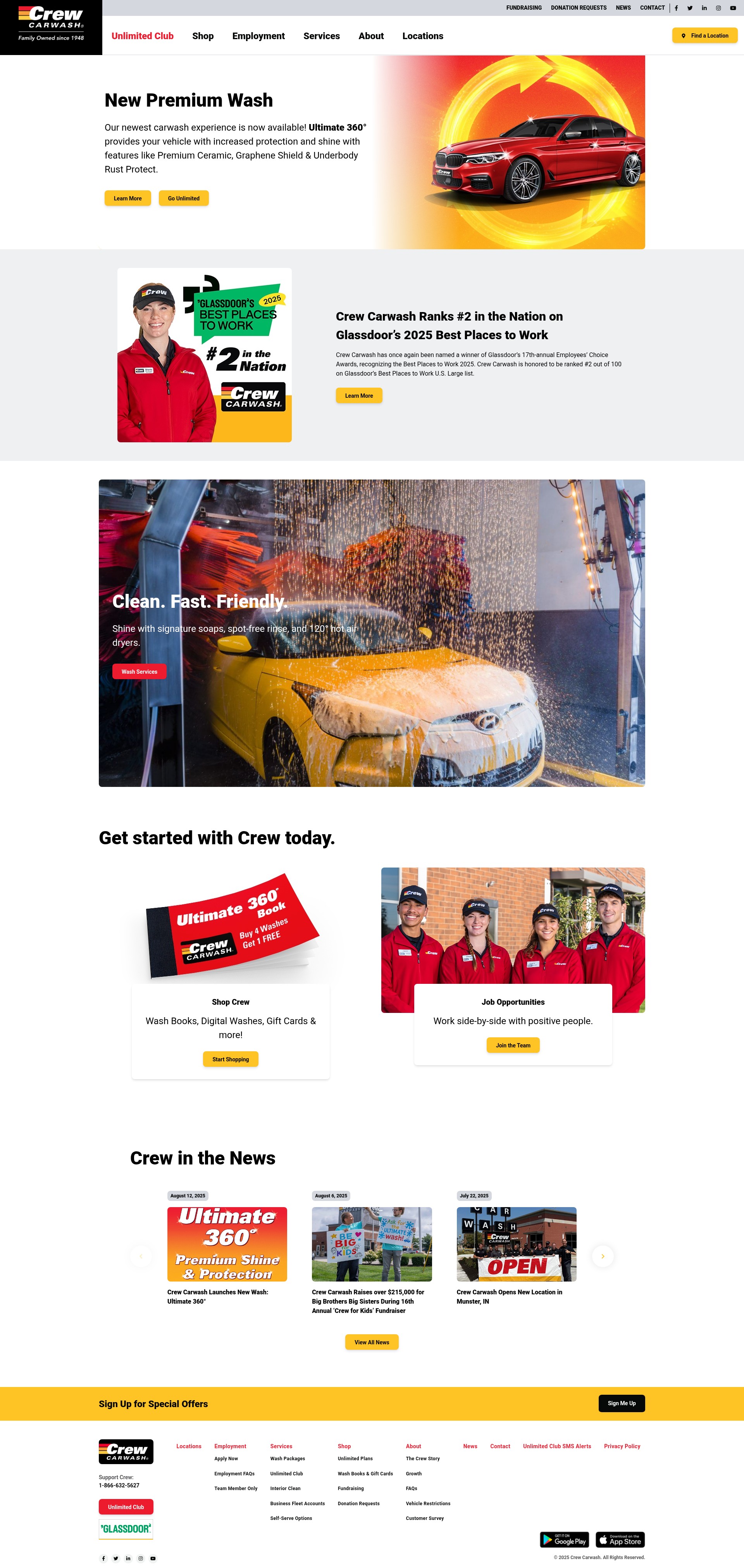 Screenshot of crewcarwash.com