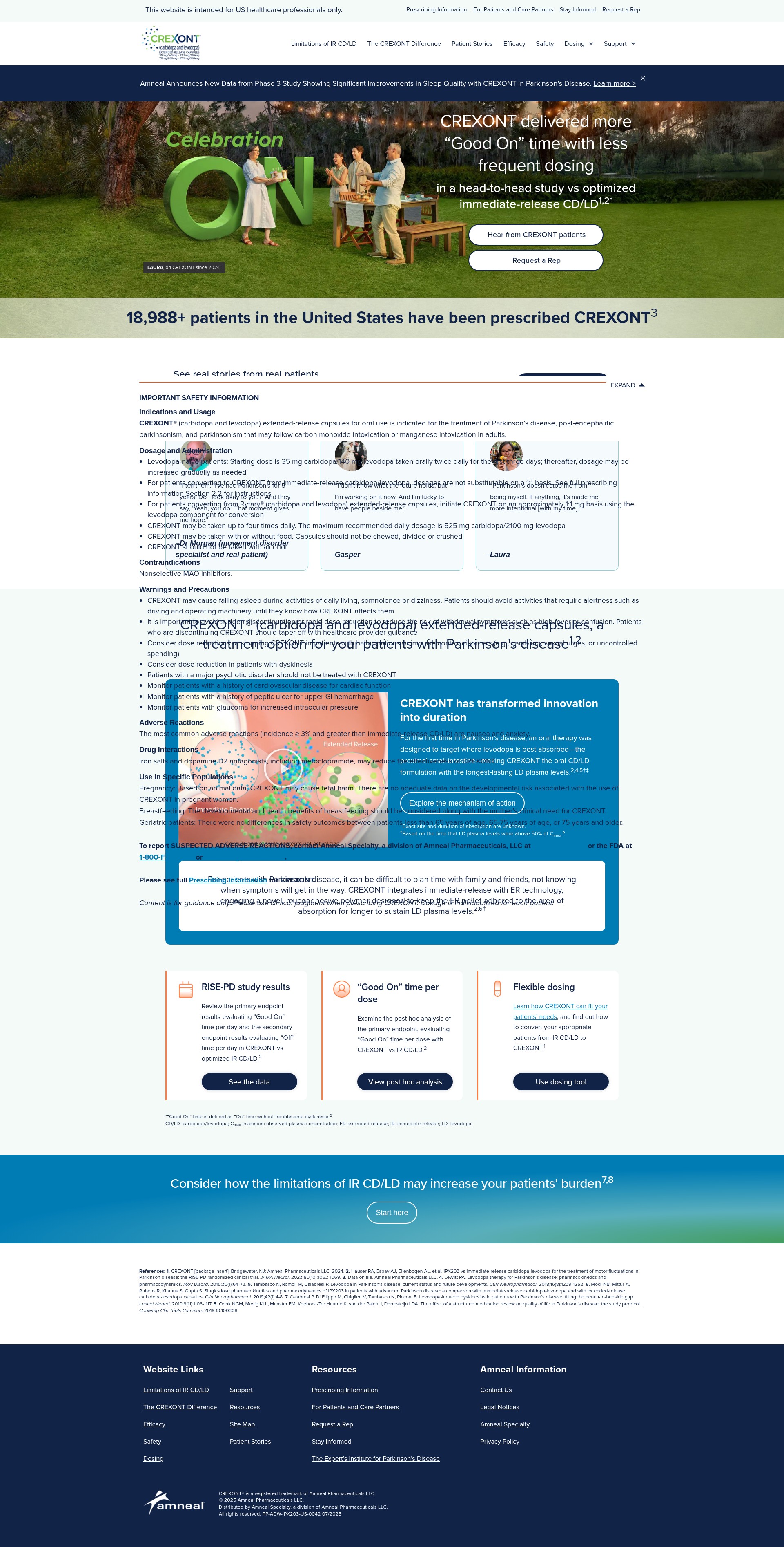 Screenshot of crexonthcp.com