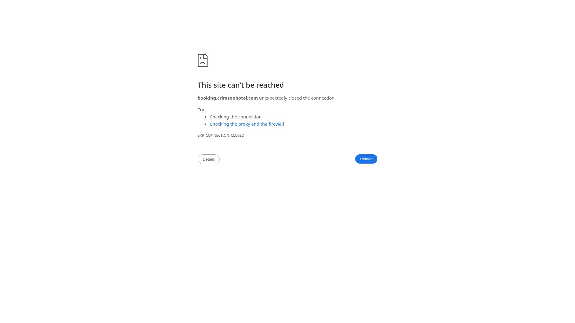 Screenshot of crimsonhotel.com