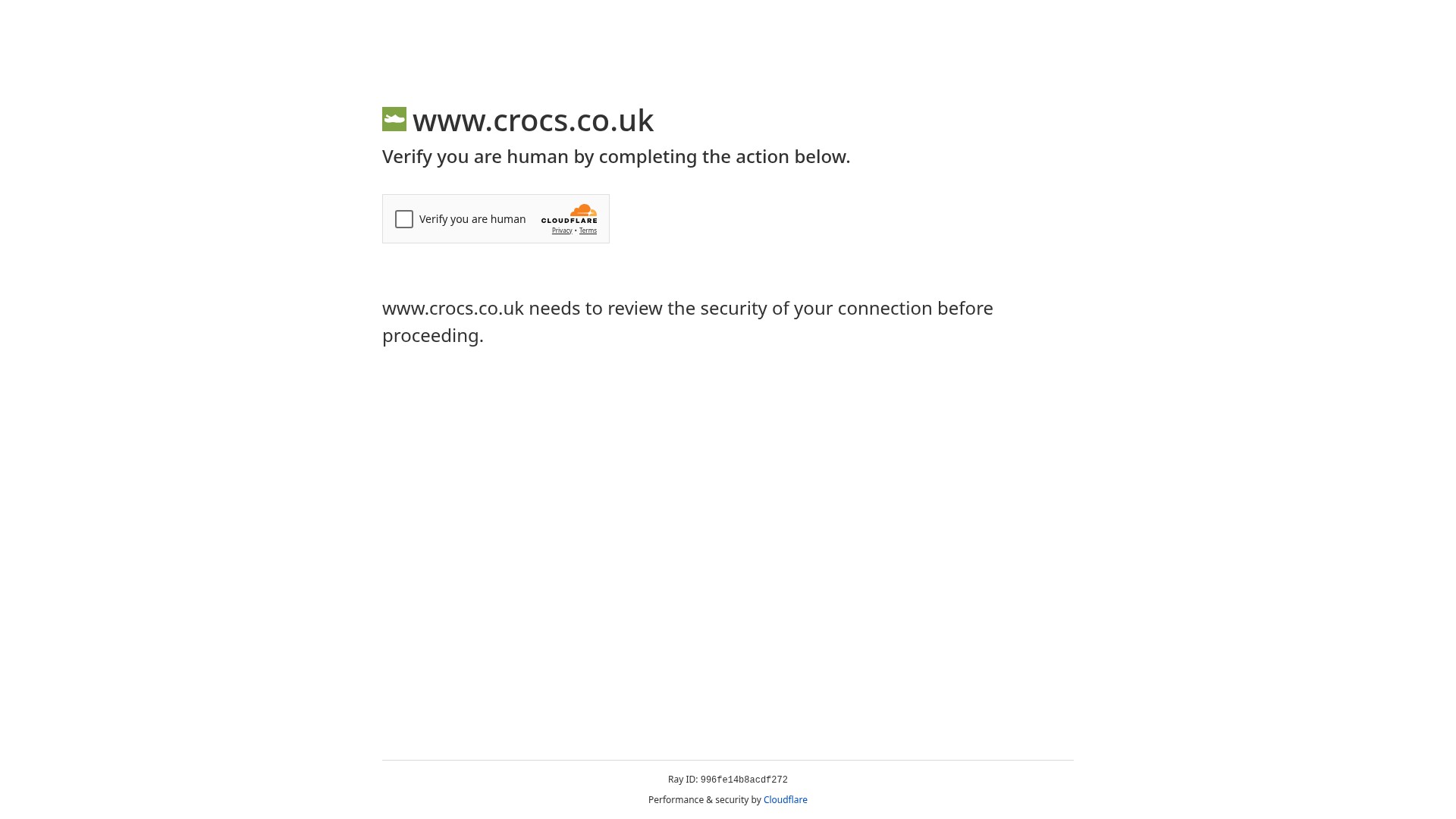 Screenshot of crocs.co.uk