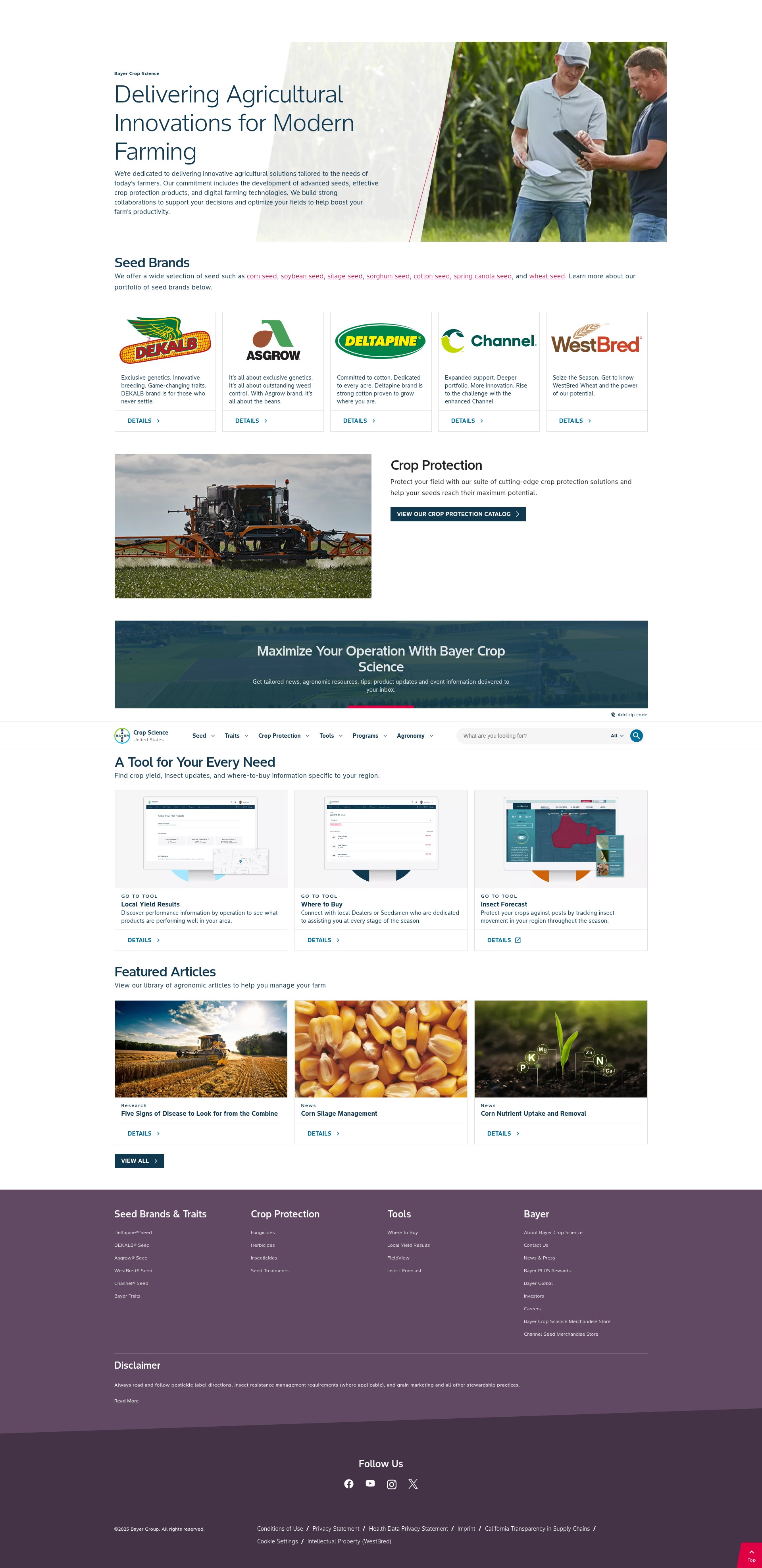 Screenshot of cropscience.bayer.us