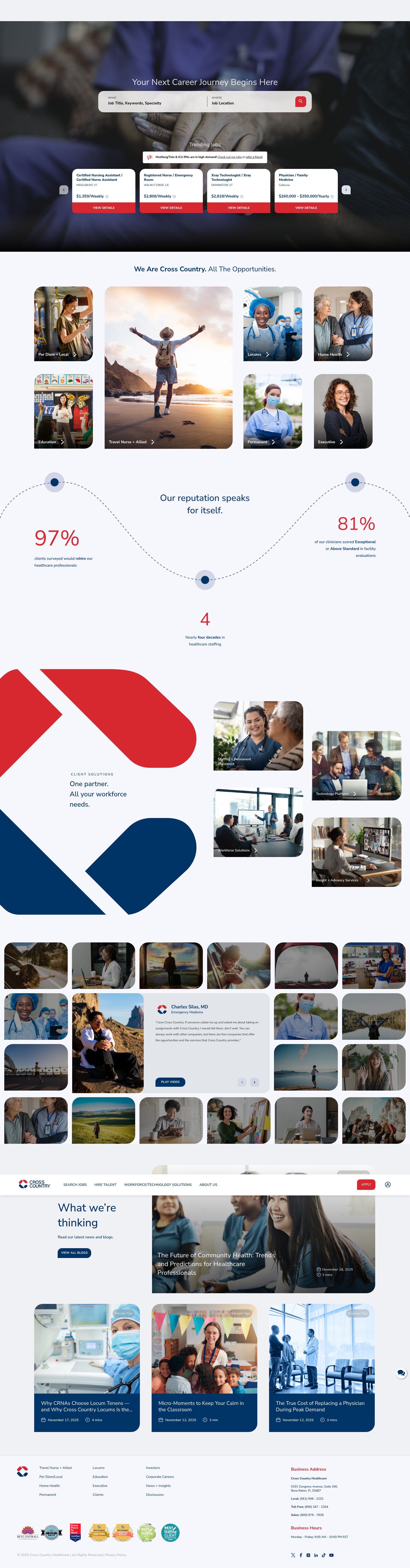 Screenshot of crosscountry.com