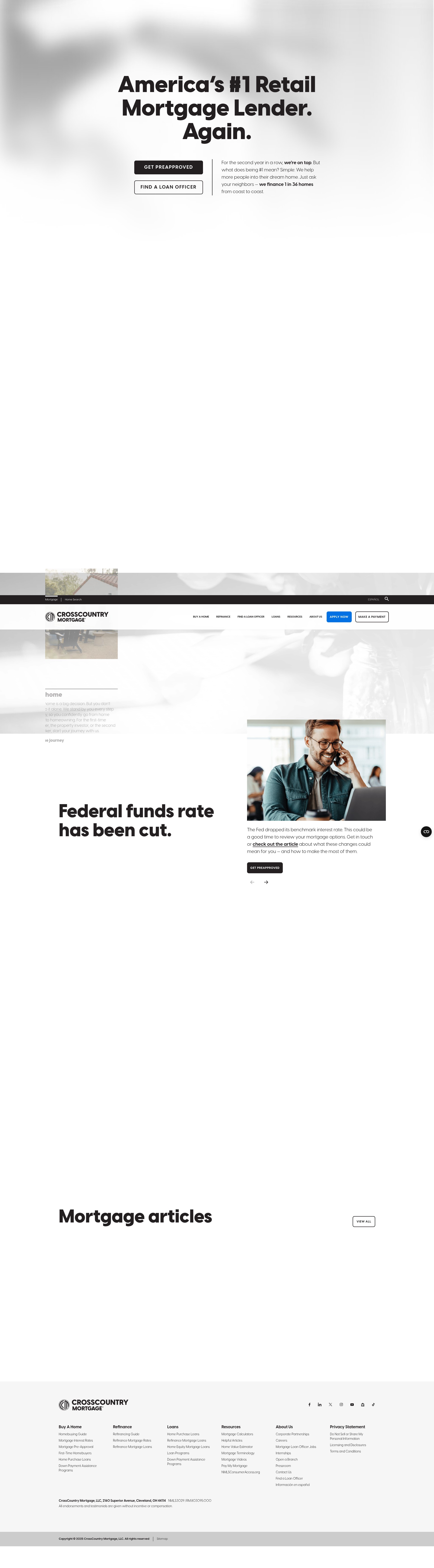 Screenshot of crosscountrymortgage.com