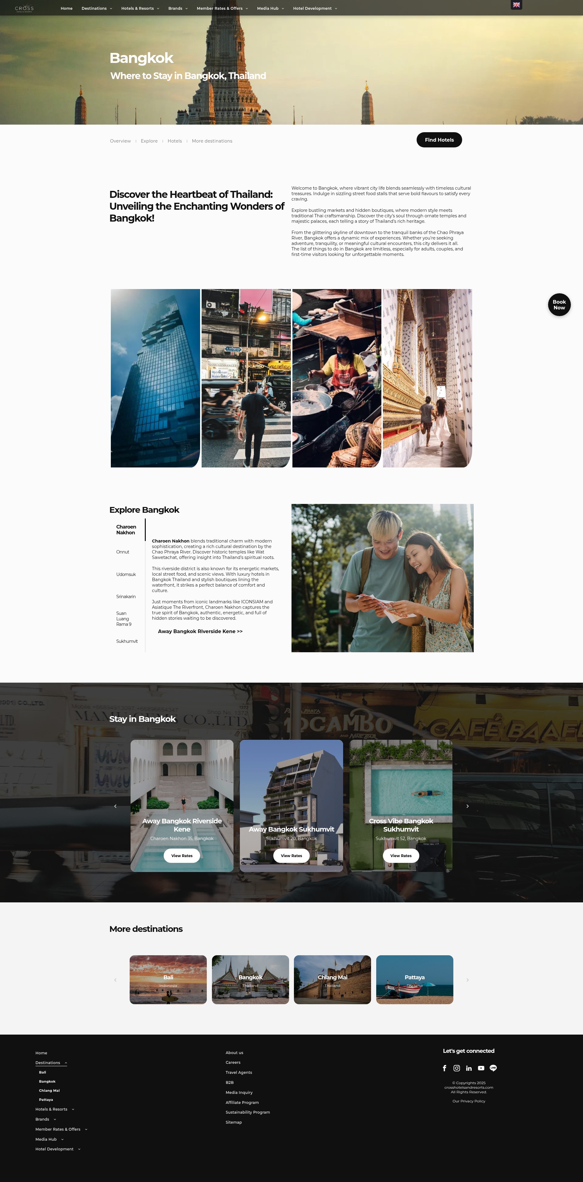 Screenshot of crosshotelsandresorts.com