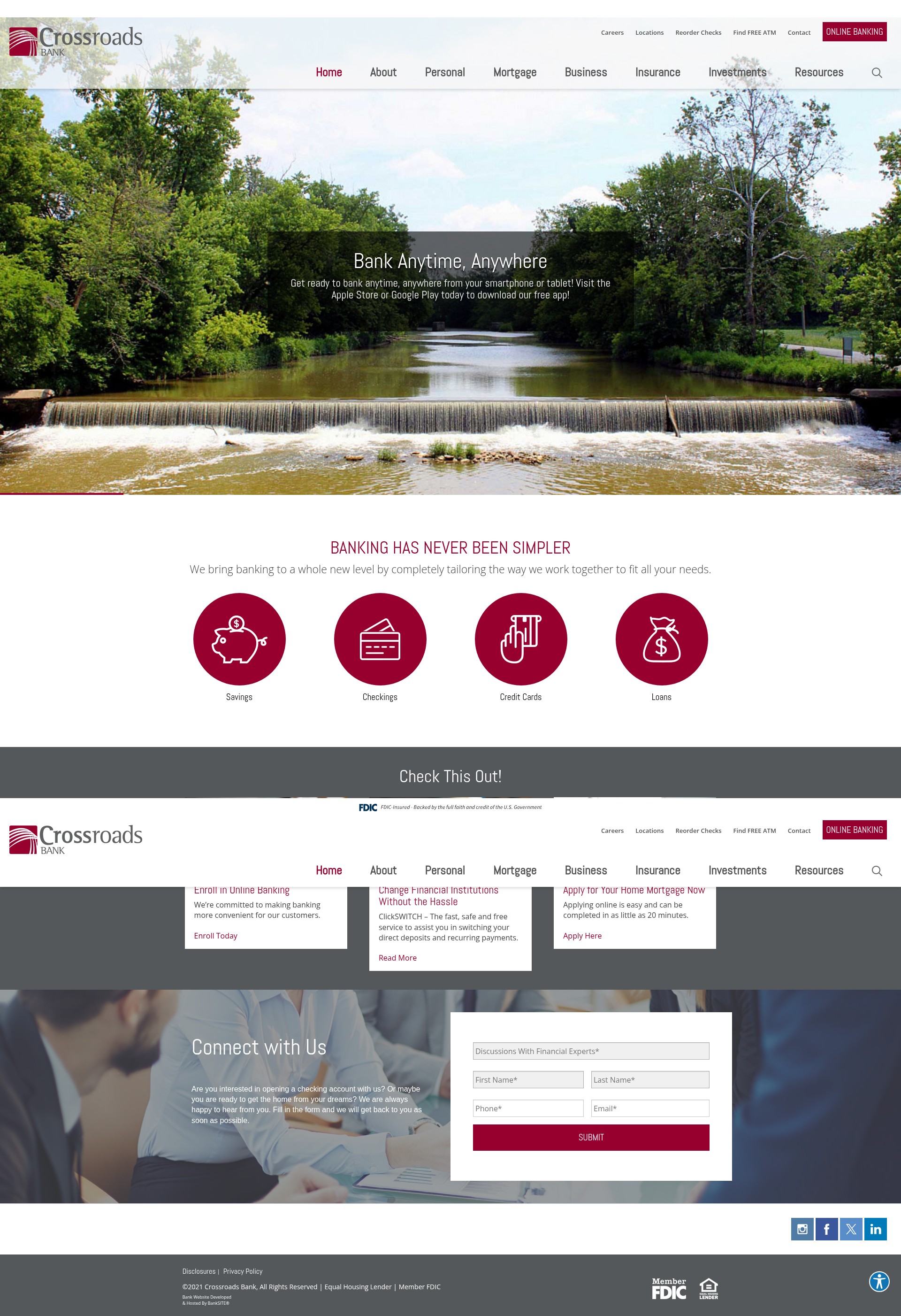 Screenshot of crossroadsbanking.com