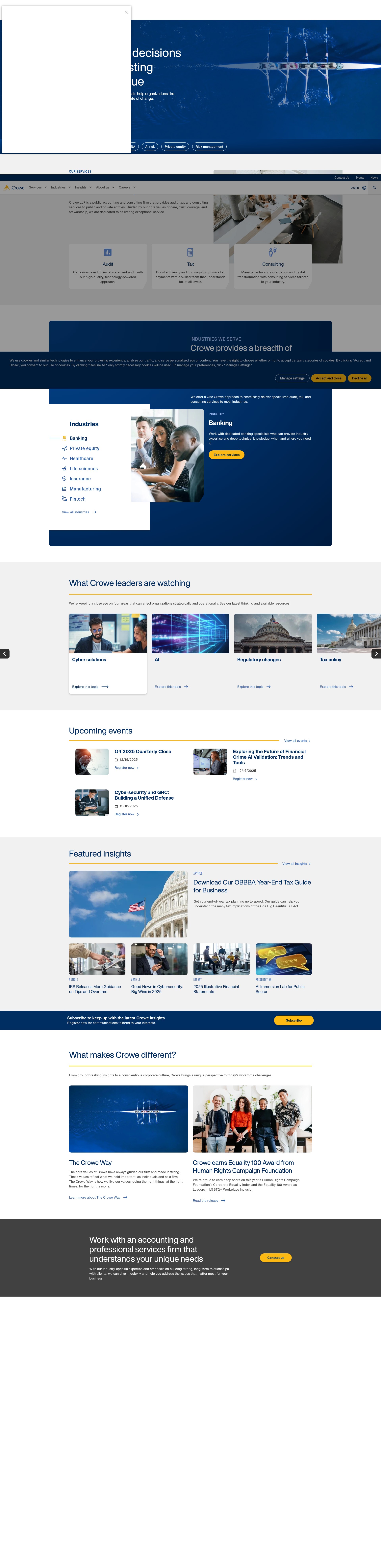 Screenshot of crowe.com